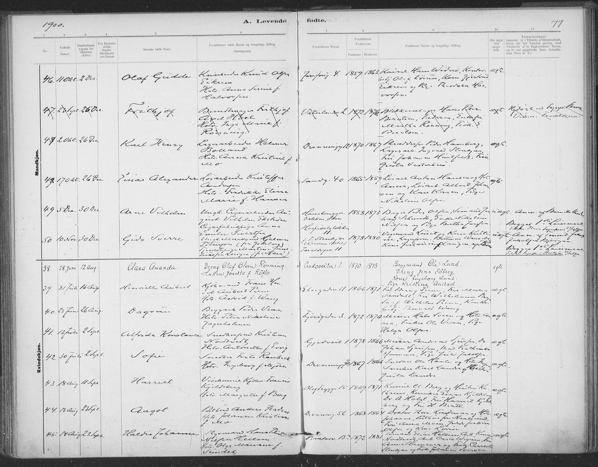 Ministerialprotokoller, klokkerbøker og fødselsregistre - Sør-Trøndelag, AV/SAT-A-1456/602/L0122: Ministerialbok nr. 602A20, 1892-1908, s. 77