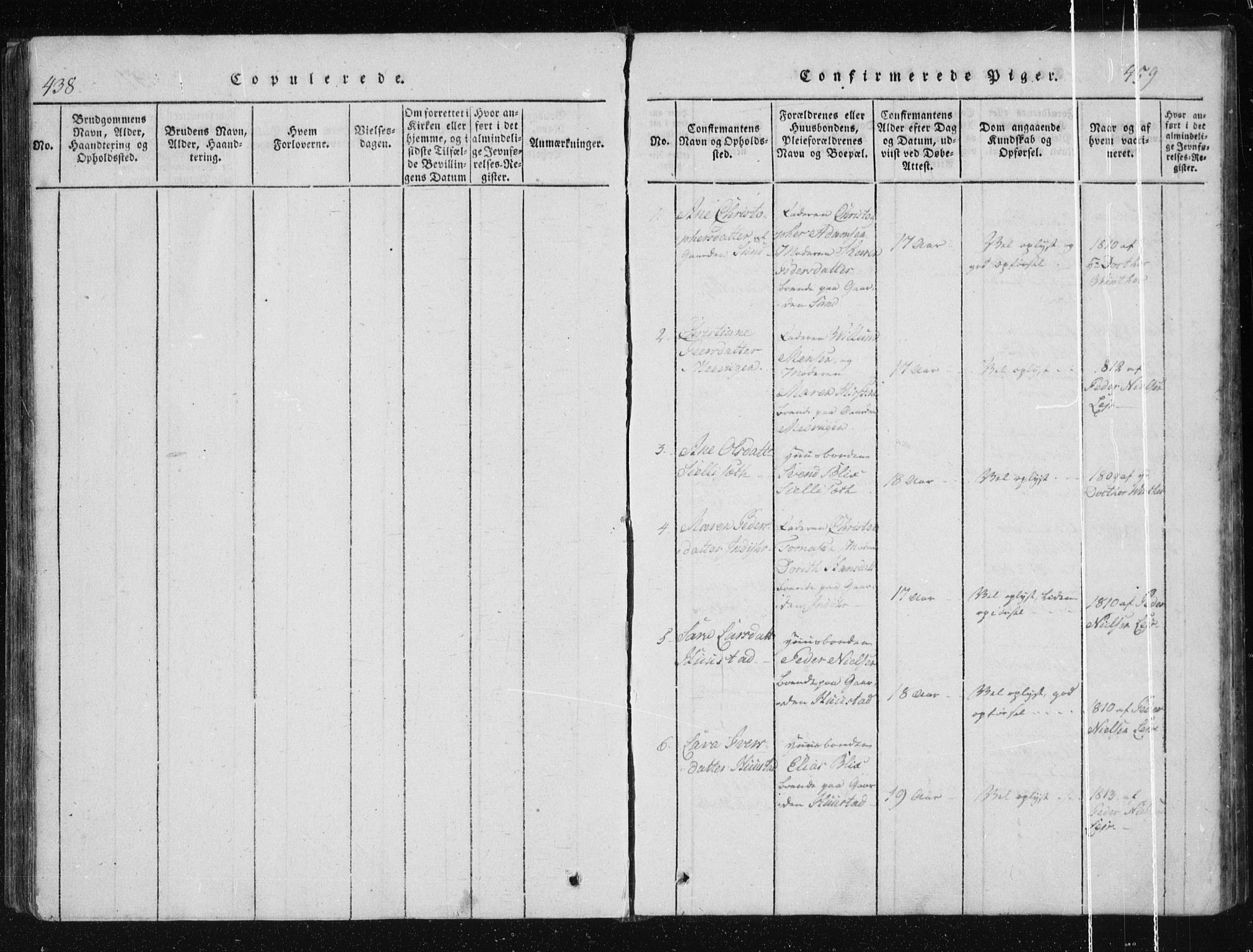 Ministerialprotokoller, klokkerbøker og fødselsregistre - Nordland, SAT/A-1459/805/L0096: Ministerialbok nr. 805A03, 1820-1837, s. 458-459
