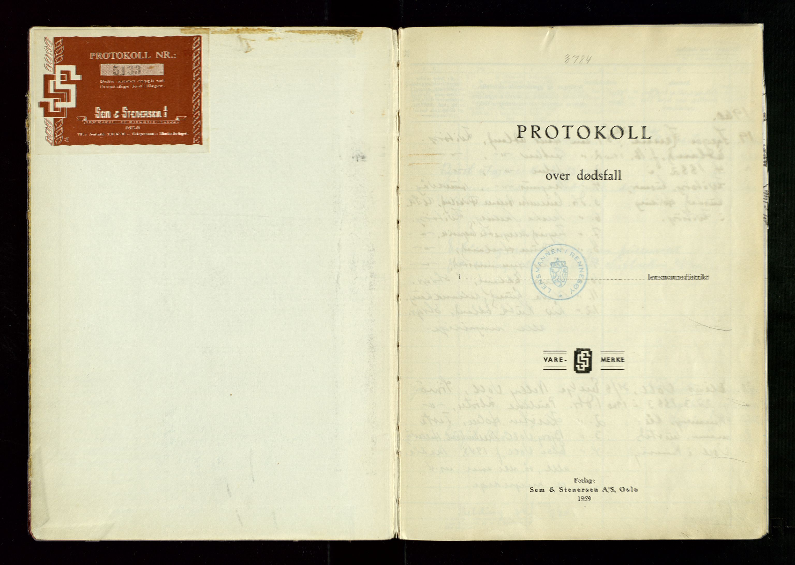 Rennesøy lensmannskontor, SAST/A-100165/Gga/L0005: "Protokoll over meldte dødsfall i Rennesøy lensmannsdistrikt", 1960-1970