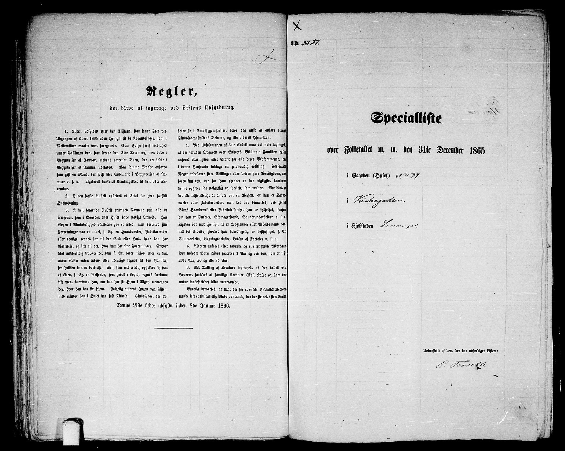 RA, Folketelling 1865 for 1701B Levanger prestegjeld, Levanger kjøpstad, 1865, s. 57