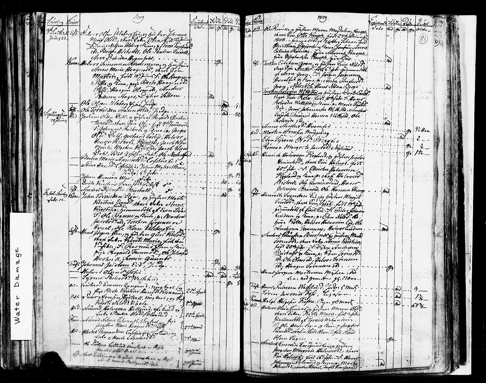 Sandsvær kirkebøker, AV/SAKO-A-244/G/Ga/L0002: Klokkerbok nr. I 2, 1796-1817, s. 81