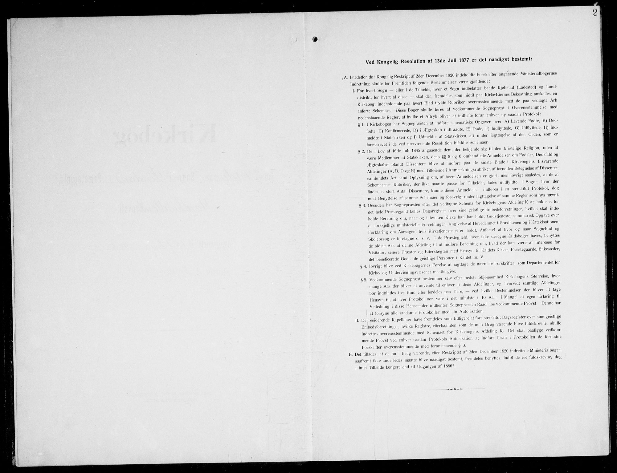 Lindås Sokneprestembete, SAB/A-76701/H/Hab: Klokkerbok nr. B 6, 1906-1944, s. 2