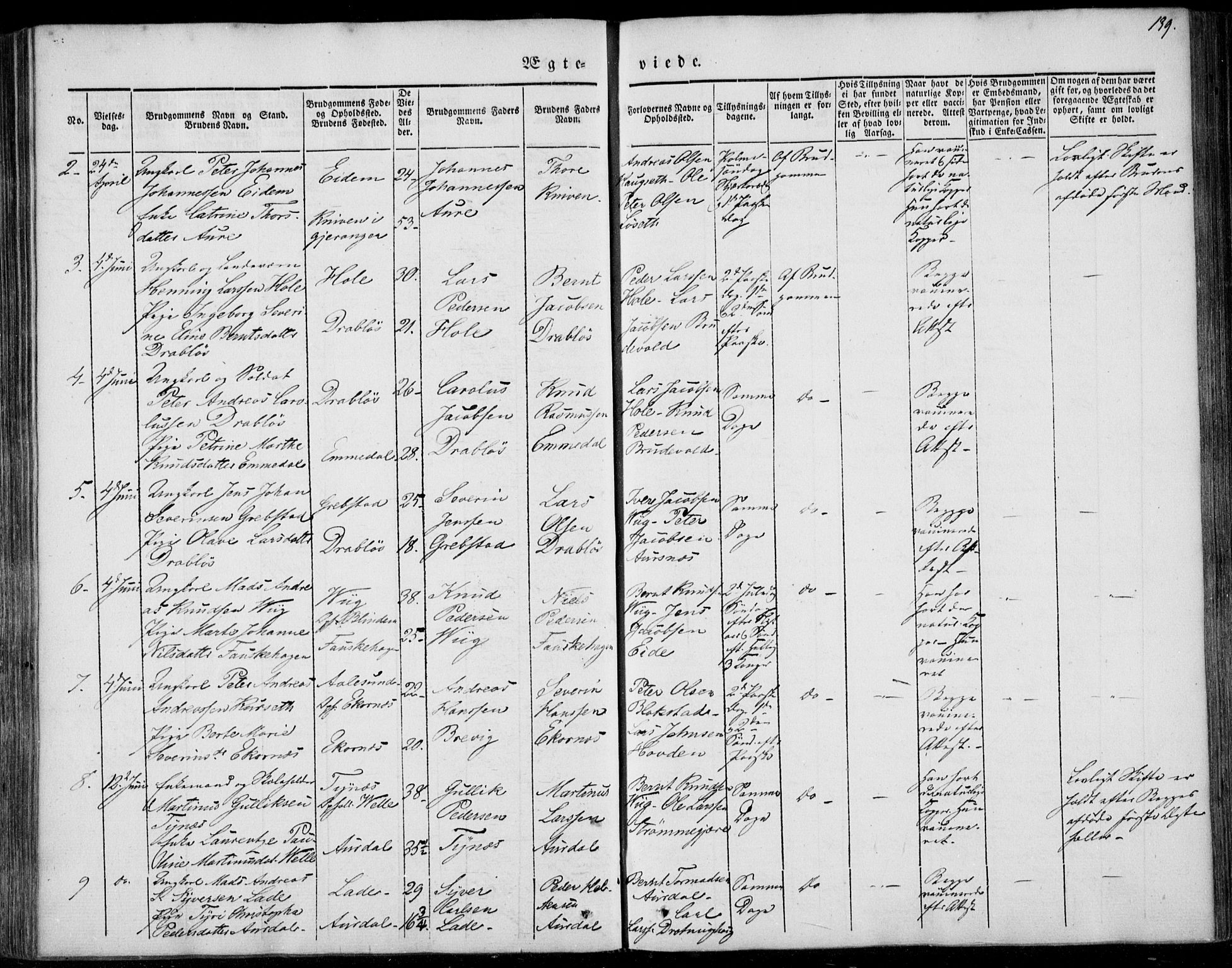 Ministerialprotokoller, klokkerbøker og fødselsregistre - Møre og Romsdal, AV/SAT-A-1454/522/L0312: Ministerialbok nr. 522A07, 1843-1851, s. 139