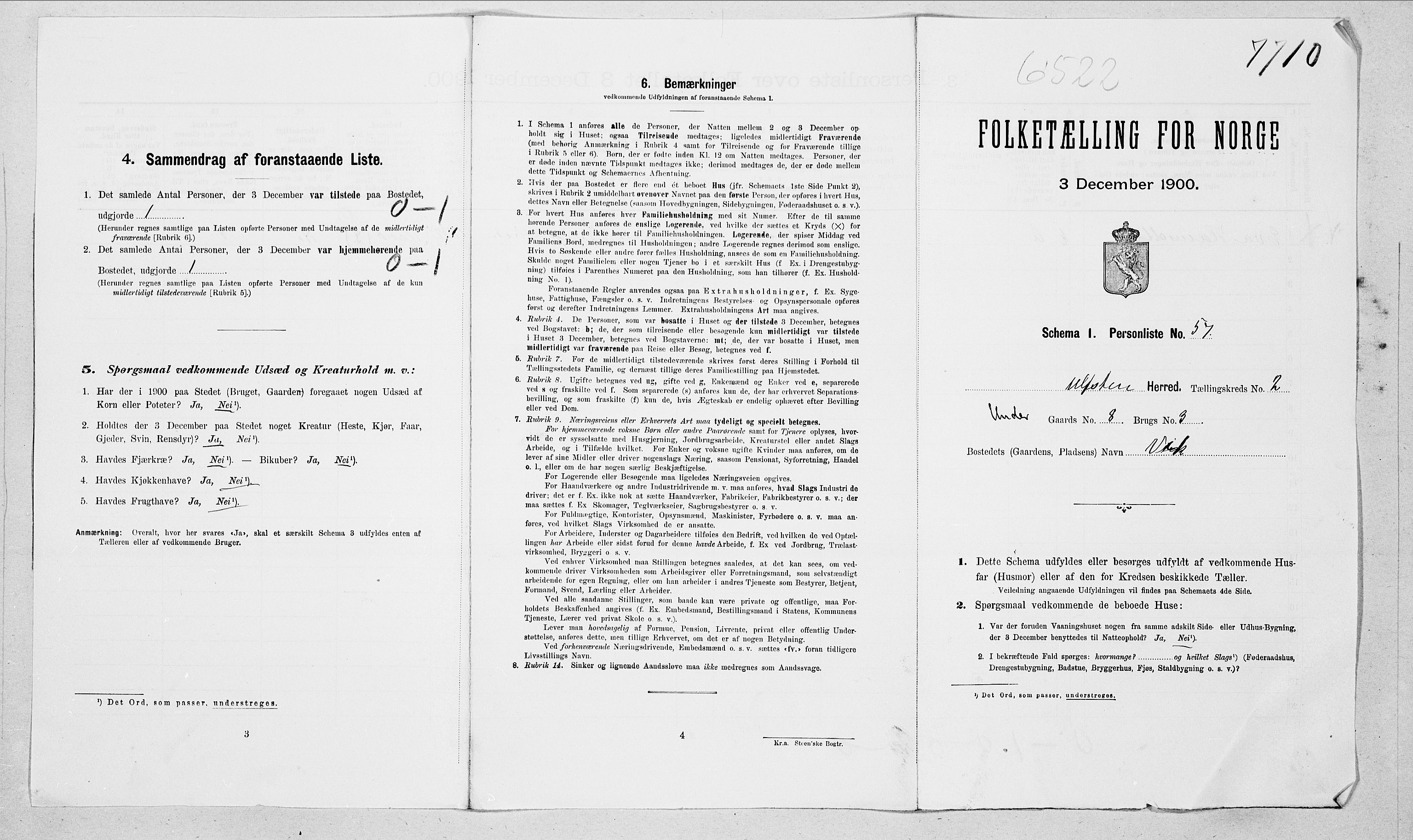 SAT, Folketelling 1900 for 1516 Ulstein herred, 1900, s. 34