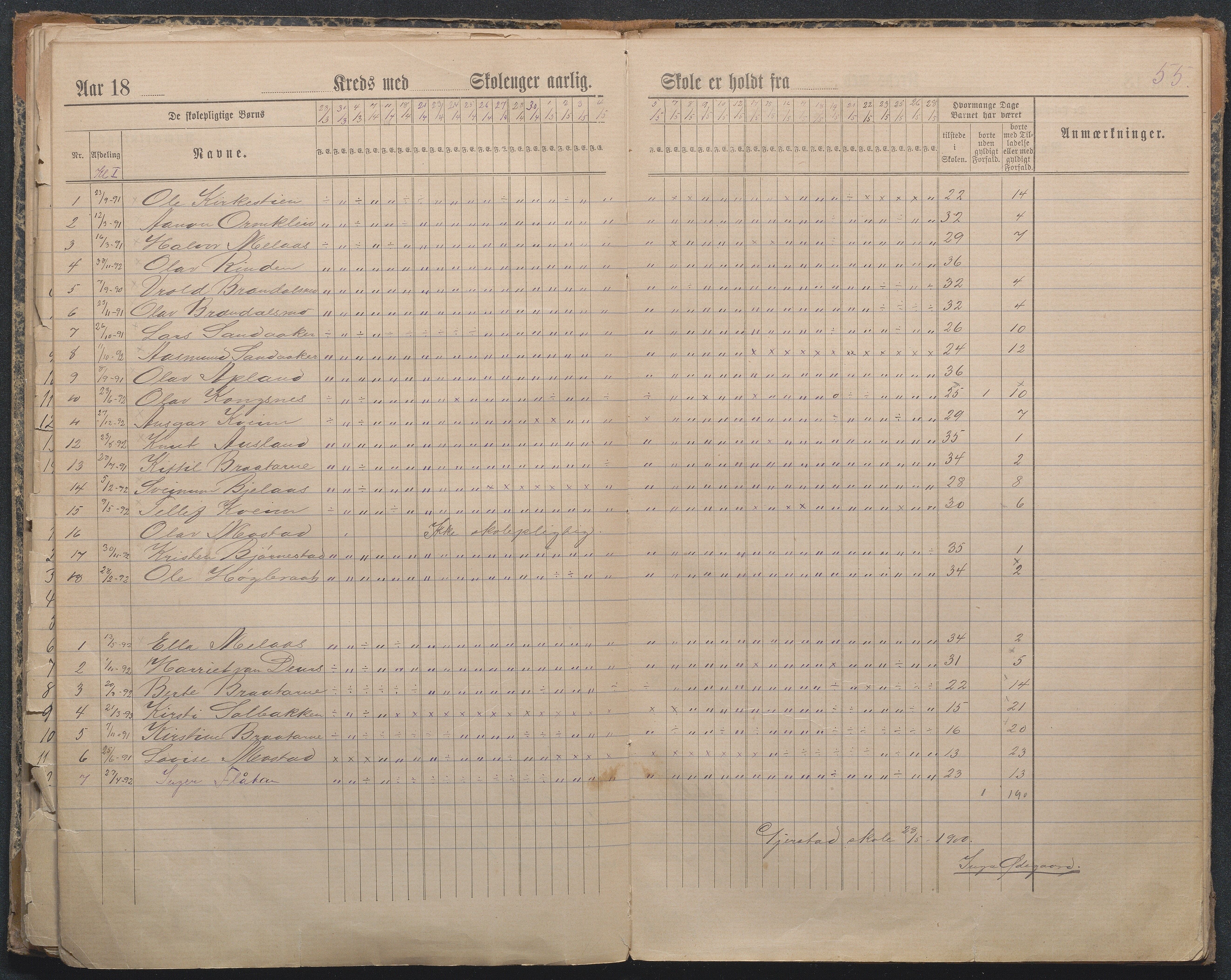Gjerstad Kommune, Sandåker Skole, AAMA/KA0911-550d/F01/L0003: Dagbok Sandåker-Gjerstad-Gryting småskole, 1891-1903, s. 58