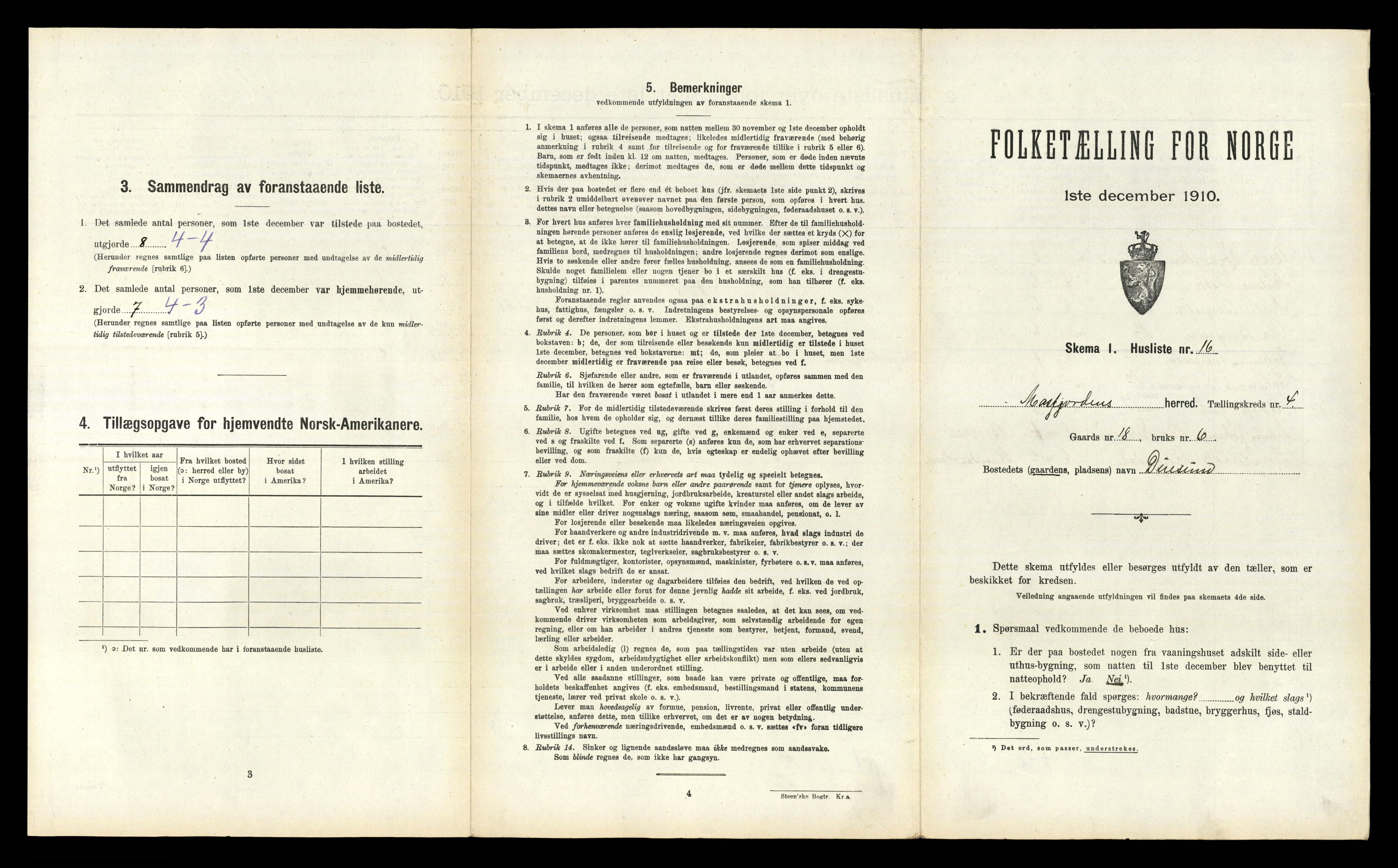 RA, Folketelling 1910 for 1266 Masfjorden herred, 1910, s. 280