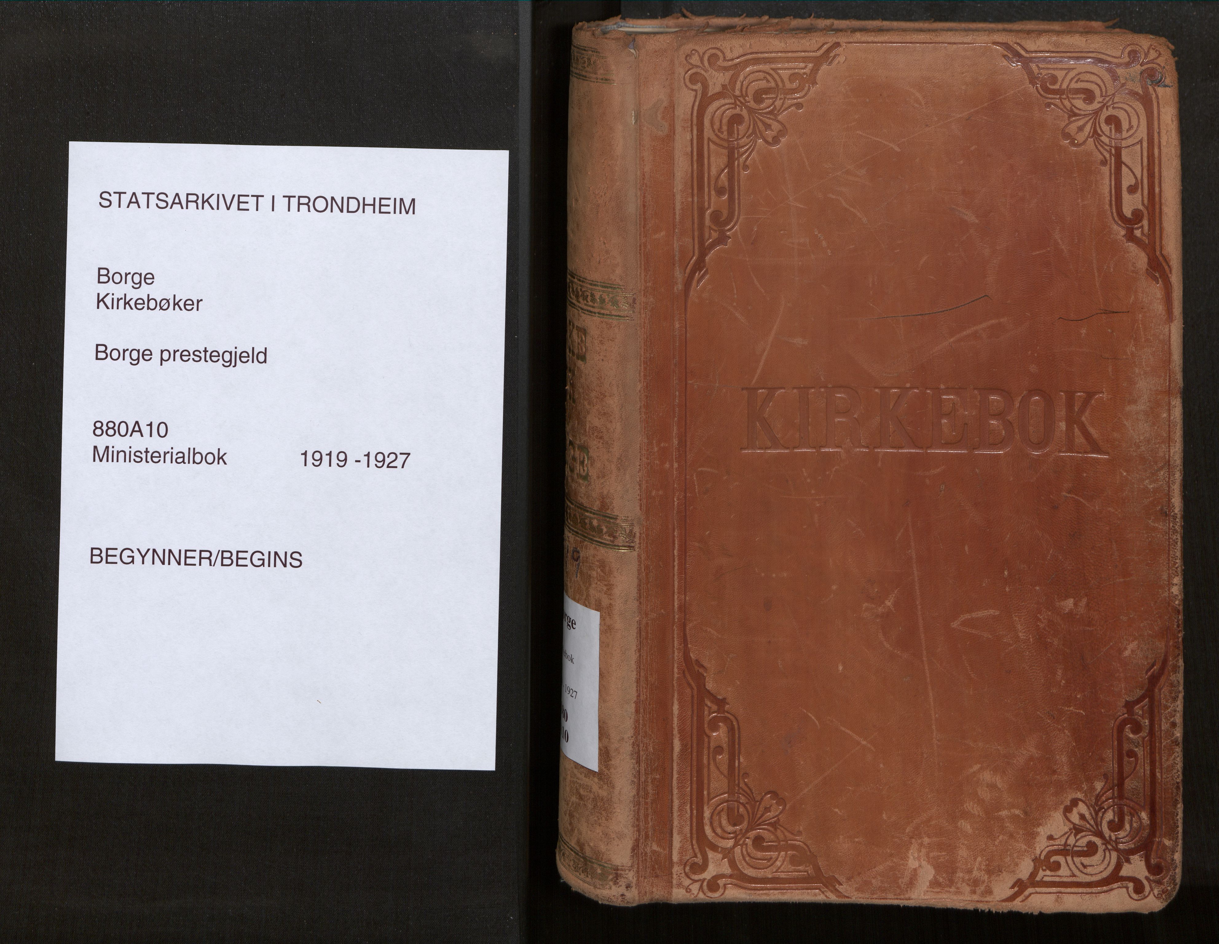 Ministerialprotokoller, klokkerbøker og fødselsregistre - Nordland, SAT/A-1459/880/L1136: Ministerialbok nr. 880A10, 1919-1927