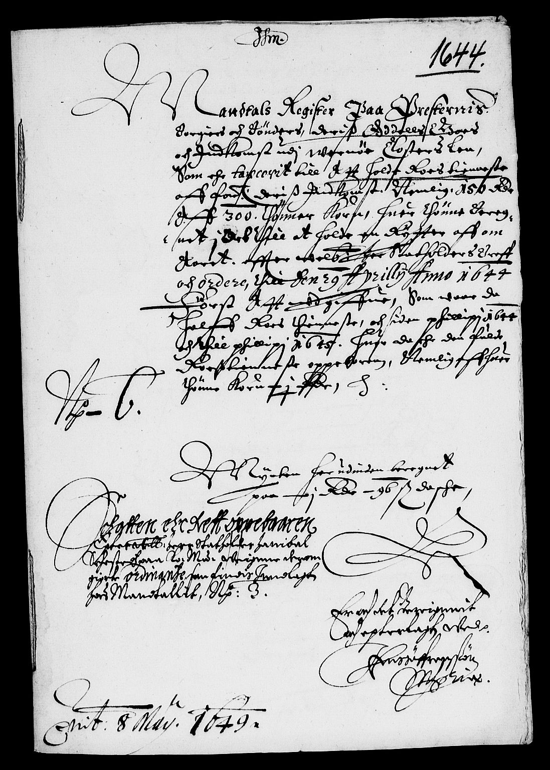 Rentekammeret inntil 1814, Reviderte regnskaper, Lensregnskaper, AV/RA-EA-5023/R/Rb/Rbg/L0007: Verne kloster len, 1623-1647