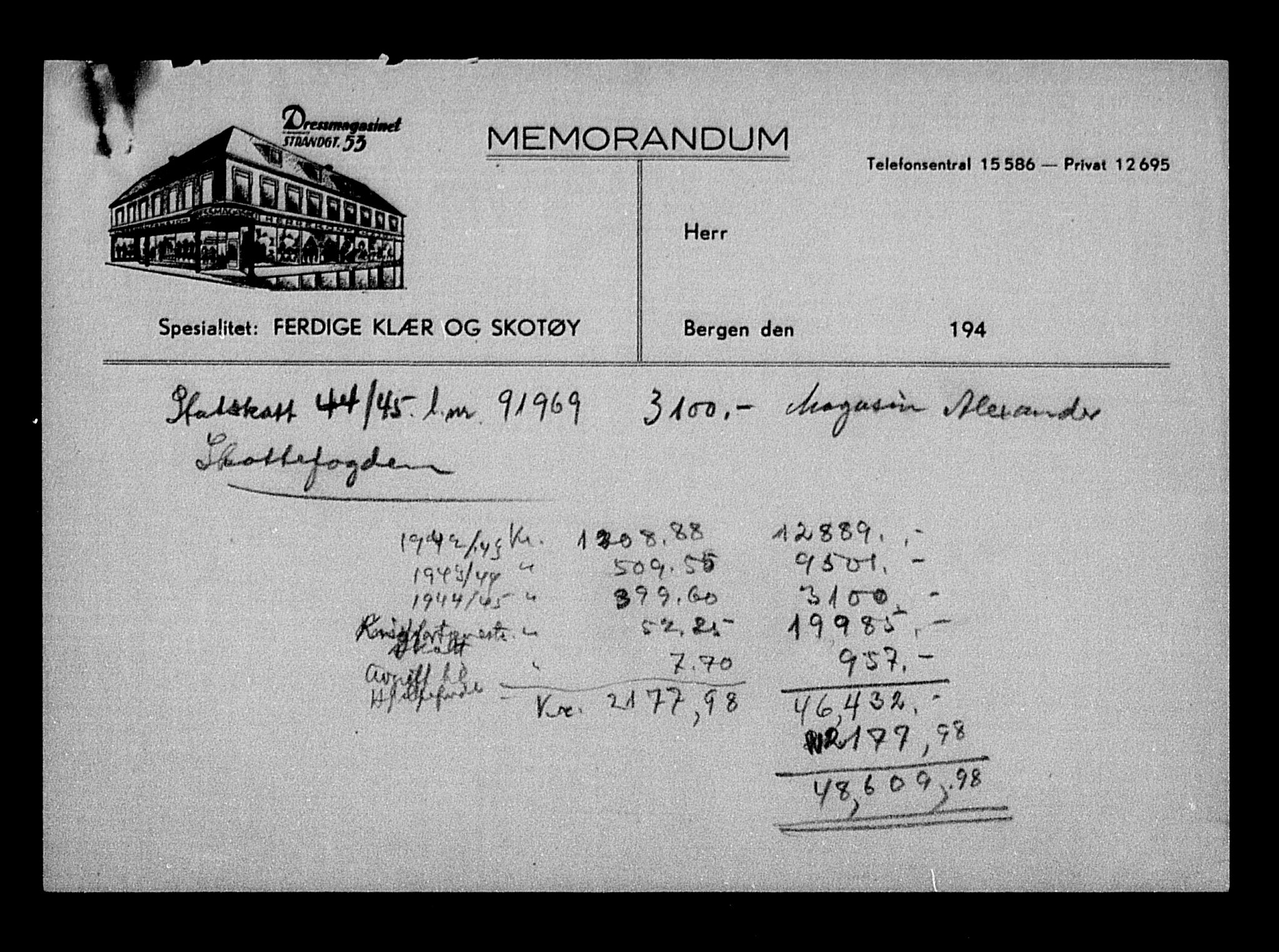 Justisdepartementet, Tilbakeføringskontoret for inndratte formuer, AV/RA-S-1564/H/Hc/Hcd/L0994: --, 1945-1947, s. 376