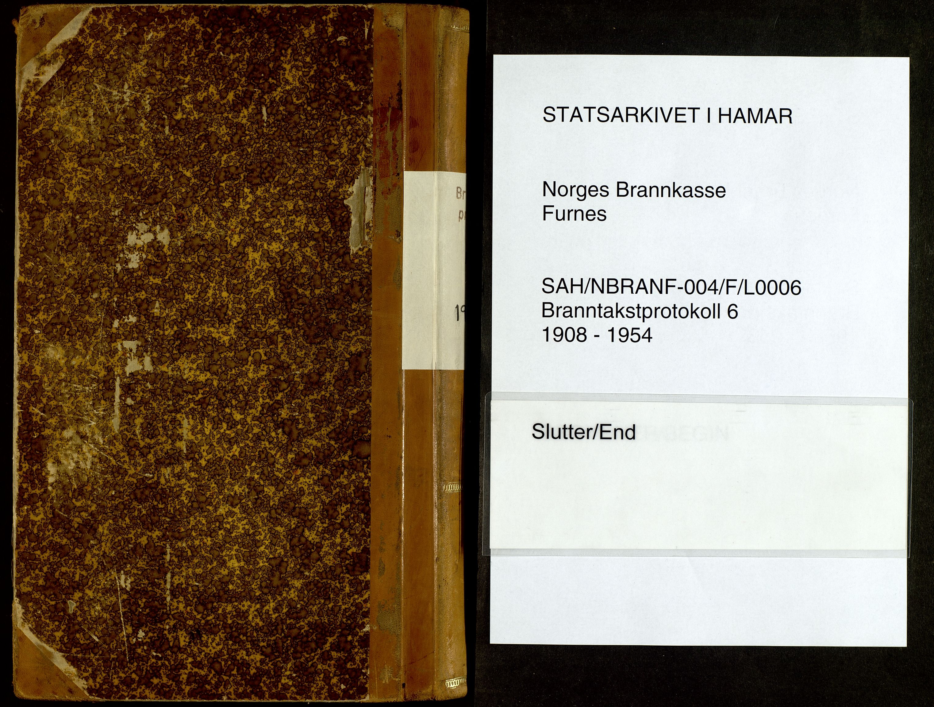 Norges Brannkasse, Furnes, AV/SAH-NBRANF-004/F/L0006: Branntakstprotokoll, 1908-1954