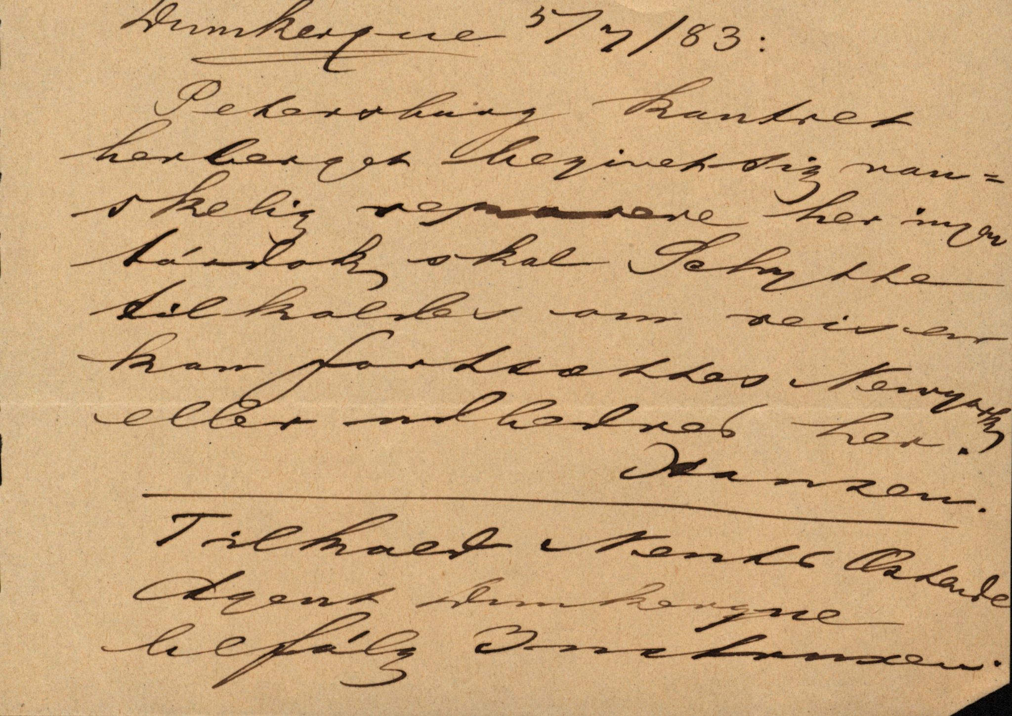 Pa 63 - Østlandske skibsassuranceforening, VEMU/A-1079/G/Ga/L0016/0016: Havaridokumenter / St. Petersburg, Ariel, B.M. Width, Aron, 1883, s. 2