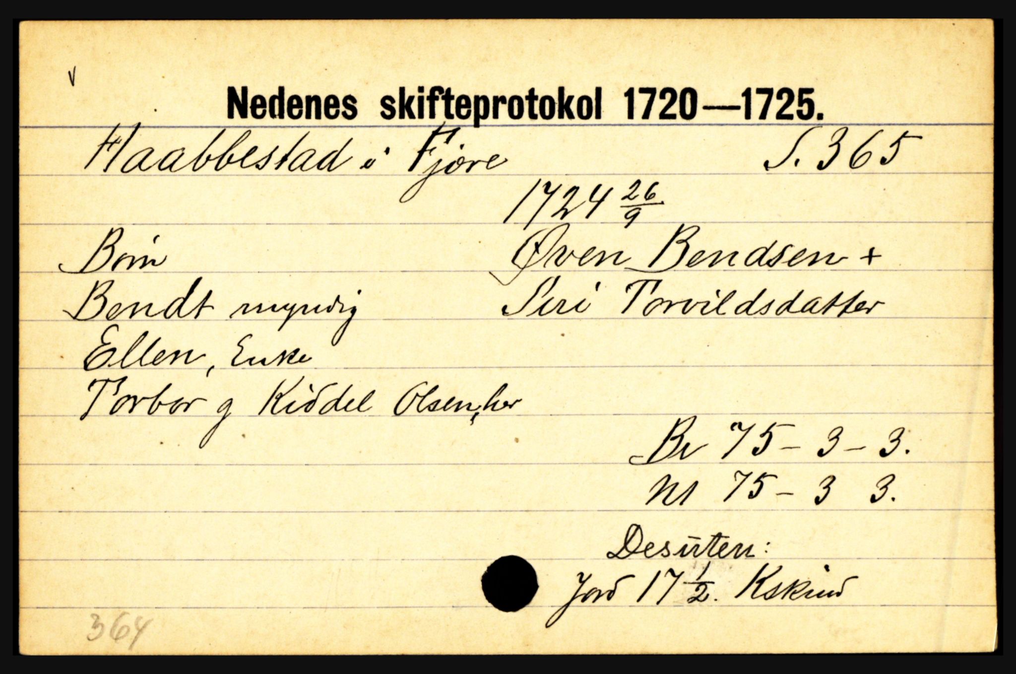 Nedenes sorenskriveri før 1824, AV/SAK-1221-0007/H, s. 13763