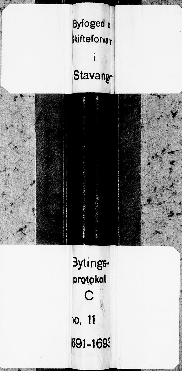 Stavanger byfogd, SAST/A-101408/001/3/30/30BA/L0028: Bytingprotkoll, 1691-1693
