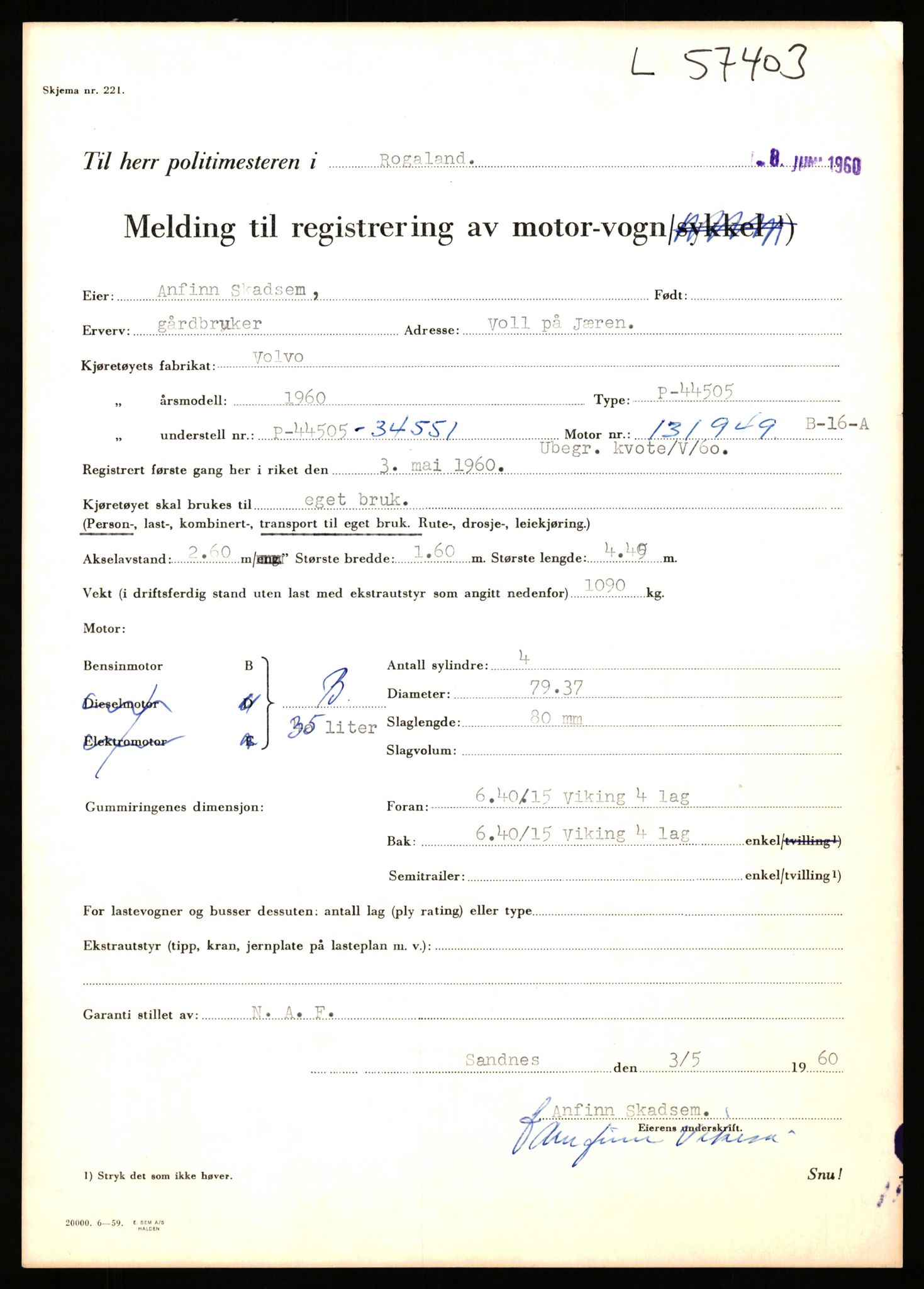 Stavanger trafikkstasjon, AV/SAST-A-101942/0/F/L0057: L-57200 - L-57999, 1930-1971, s. 711