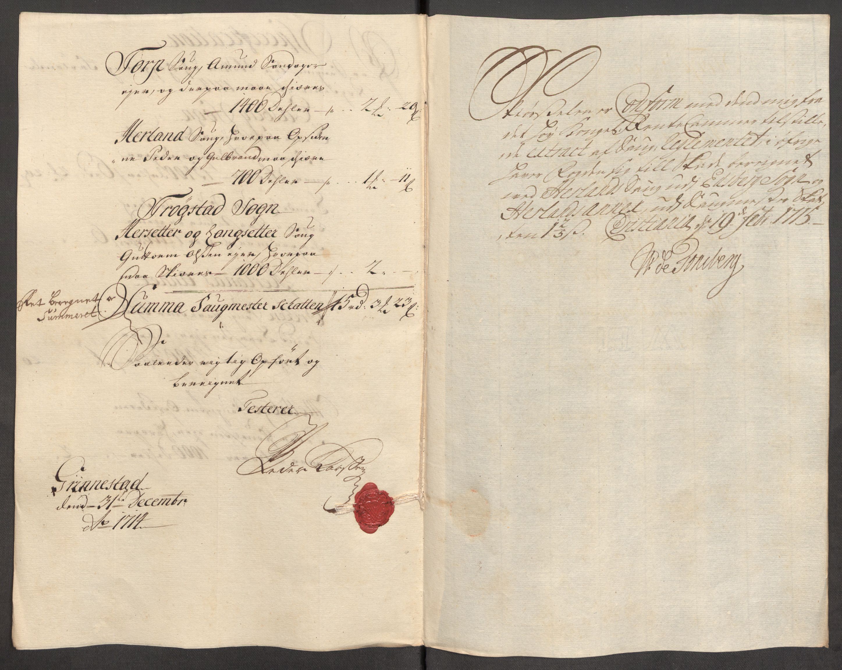 Rentekammeret inntil 1814, Reviderte regnskaper, Fogderegnskap, RA/EA-4092/R07/L0308: Fogderegnskap Rakkestad, Heggen og Frøland, 1714, s. 231