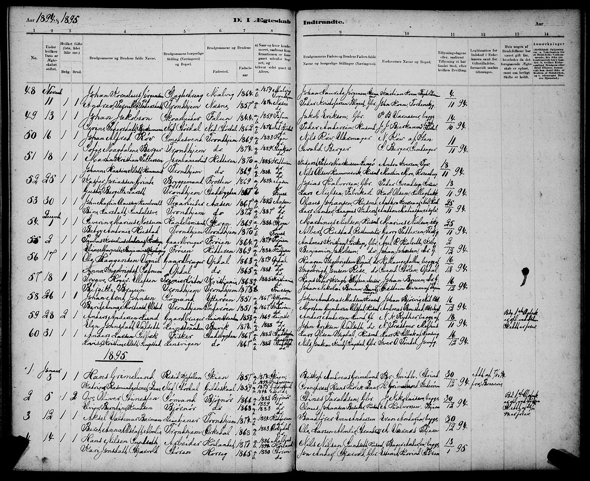 Ministerialprotokoller, klokkerbøker og fødselsregistre - Sør-Trøndelag, AV/SAT-A-1456/602/L0143: Klokkerbok nr. 602C11, 1878-1902