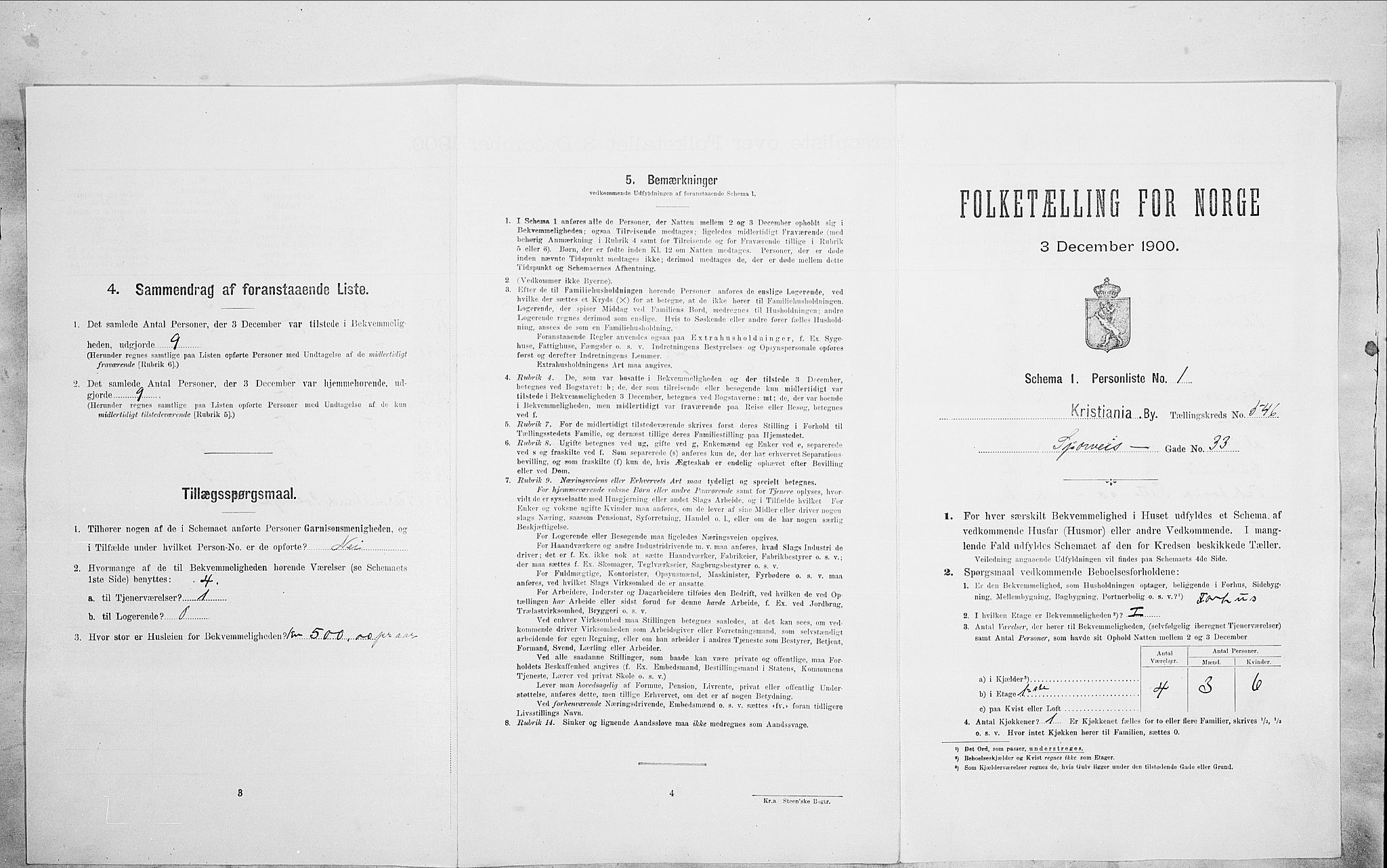 SAO, Folketelling 1900 for 0301 Kristiania kjøpstad, 1900, s. 89144