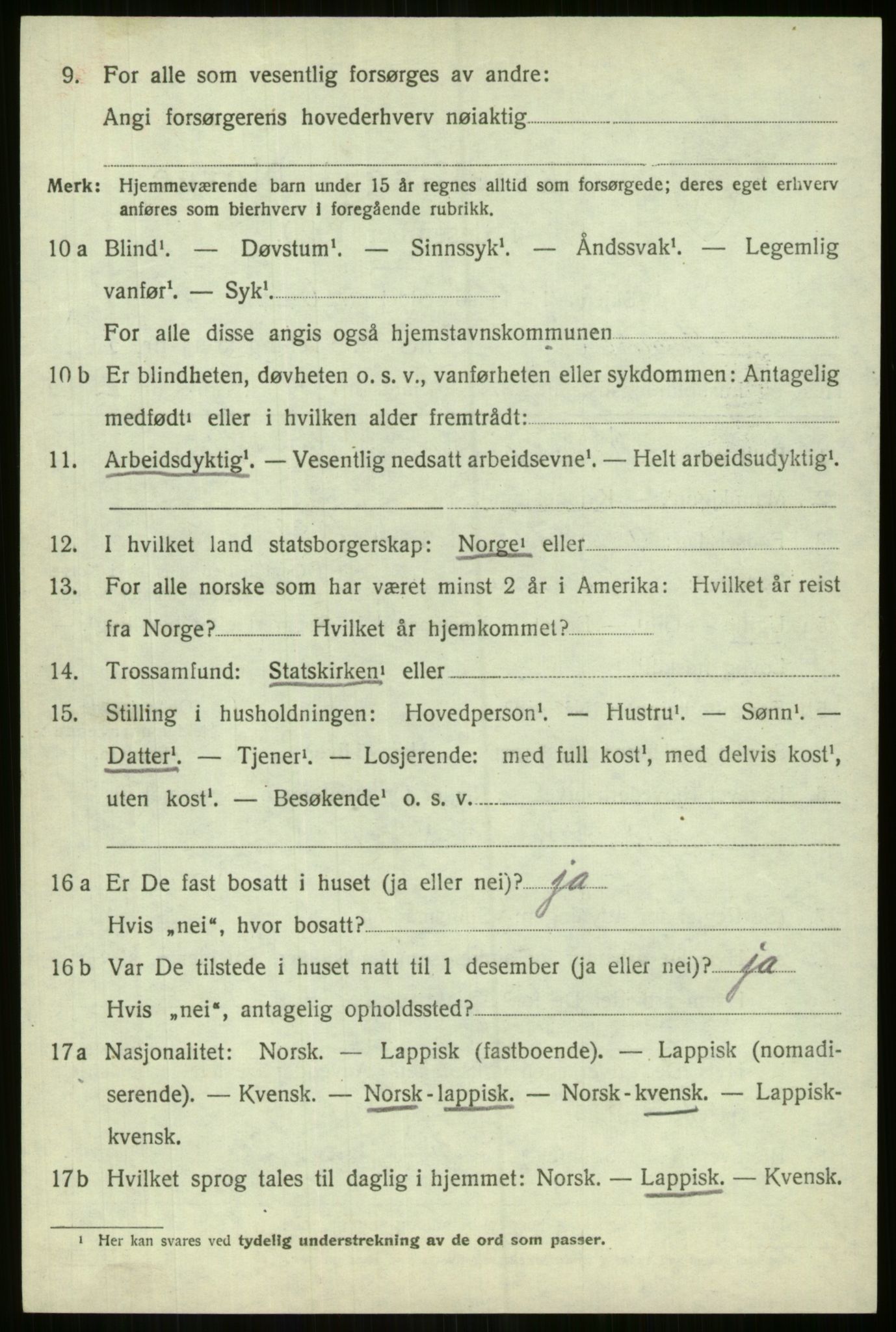 SATØ, Folketelling 1920 for 1938 Lyngen herred, 1920, s. 3526