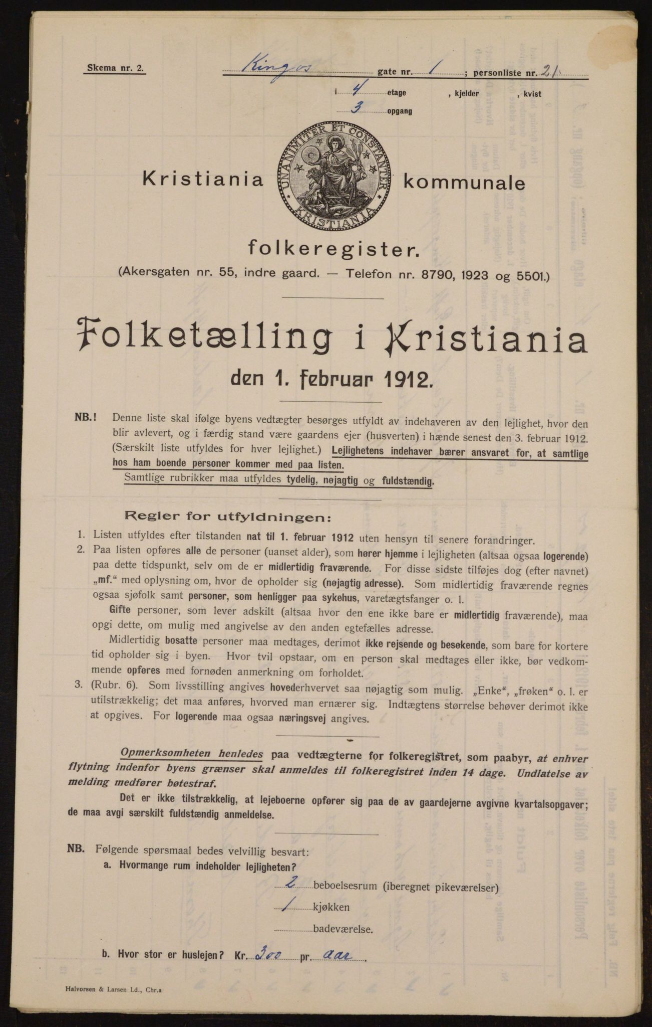 OBA, Kommunal folketelling 1.2.1912 for Kristiania, 1912, s. 49779