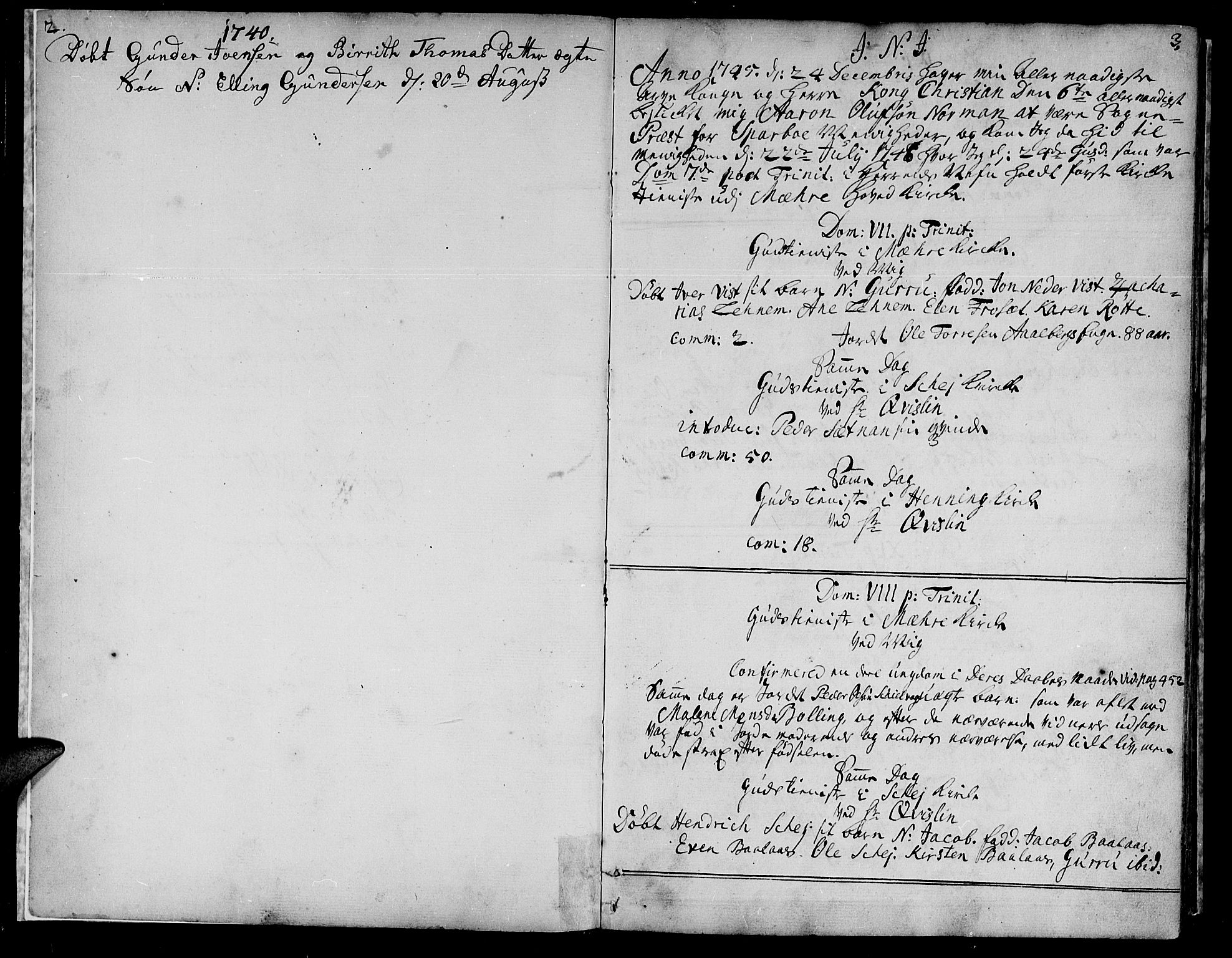 Ministerialprotokoller, klokkerbøker og fødselsregistre - Nord-Trøndelag, AV/SAT-A-1458/735/L0330: Ministerialbok nr. 735A01, 1740-1766, s. 2-3