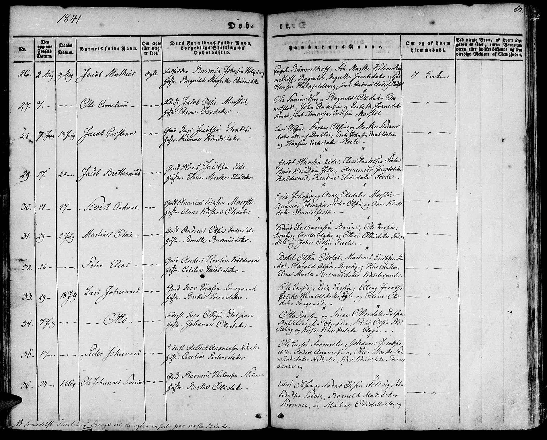 Ministerialprotokoller, klokkerbøker og fødselsregistre - Møre og Romsdal, AV/SAT-A-1454/511/L0139: Ministerialbok nr. 511A06, 1831-1850, s. 54