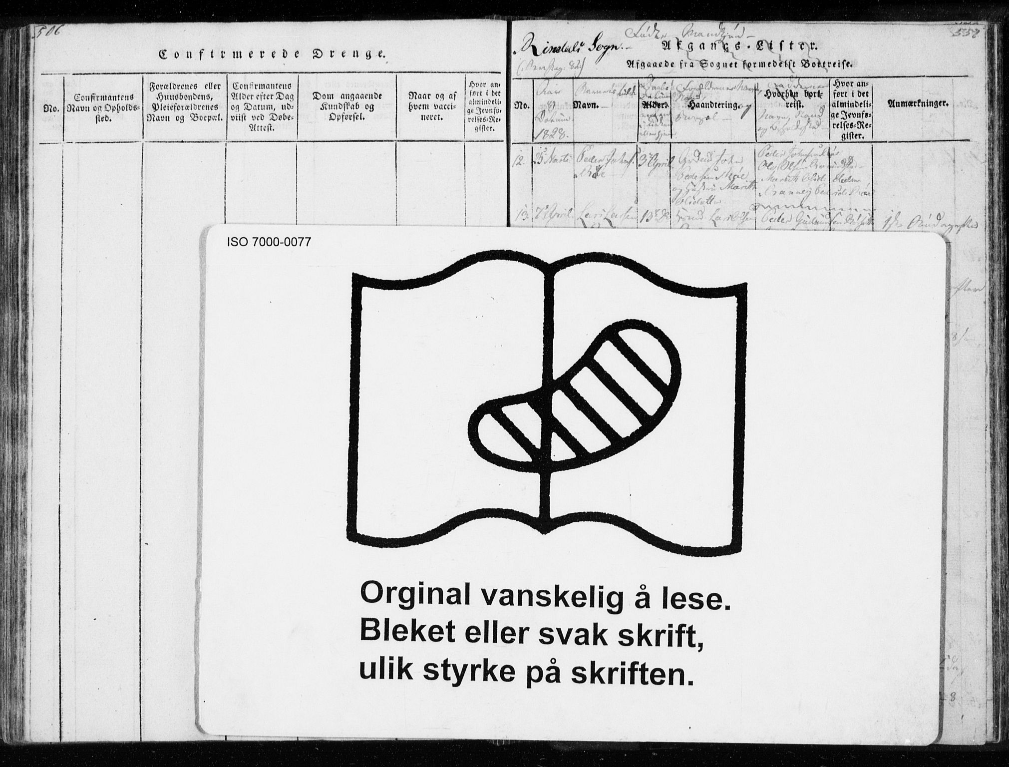 Ministerialprotokoller, klokkerbøker og fødselsregistre - Møre og Romsdal, SAT/A-1454/595/L1041: Ministerialbok nr. 595A03, 1819-1829, s. 550-551