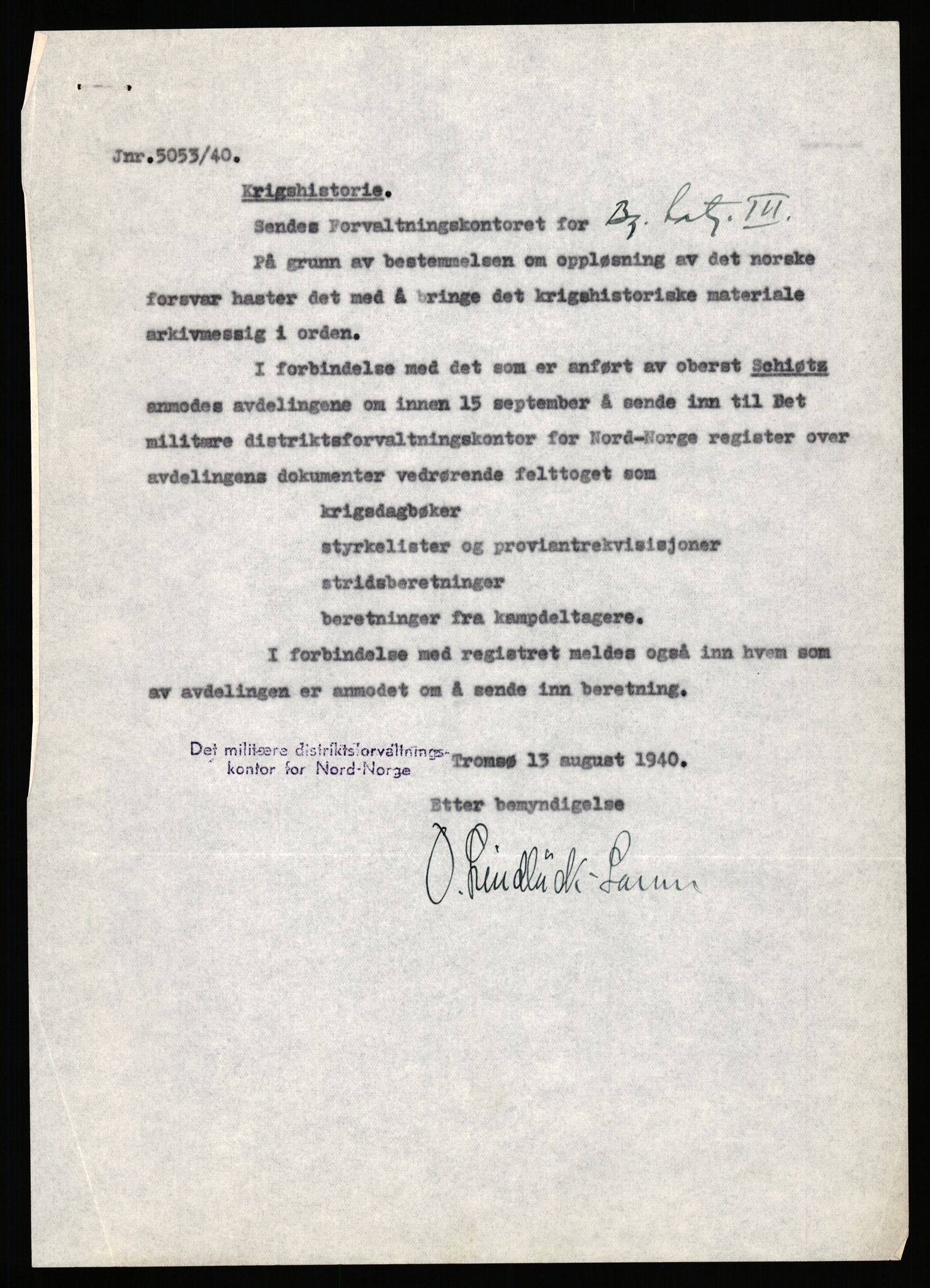 Forsvaret, Forsvarets krigshistoriske avdeling, AV/RA-RAFA-2017/Y/Yb/L0153: II-C-11-650  -  6. Divisjon: Bergartilleribataljon 3, 1940, s. 8