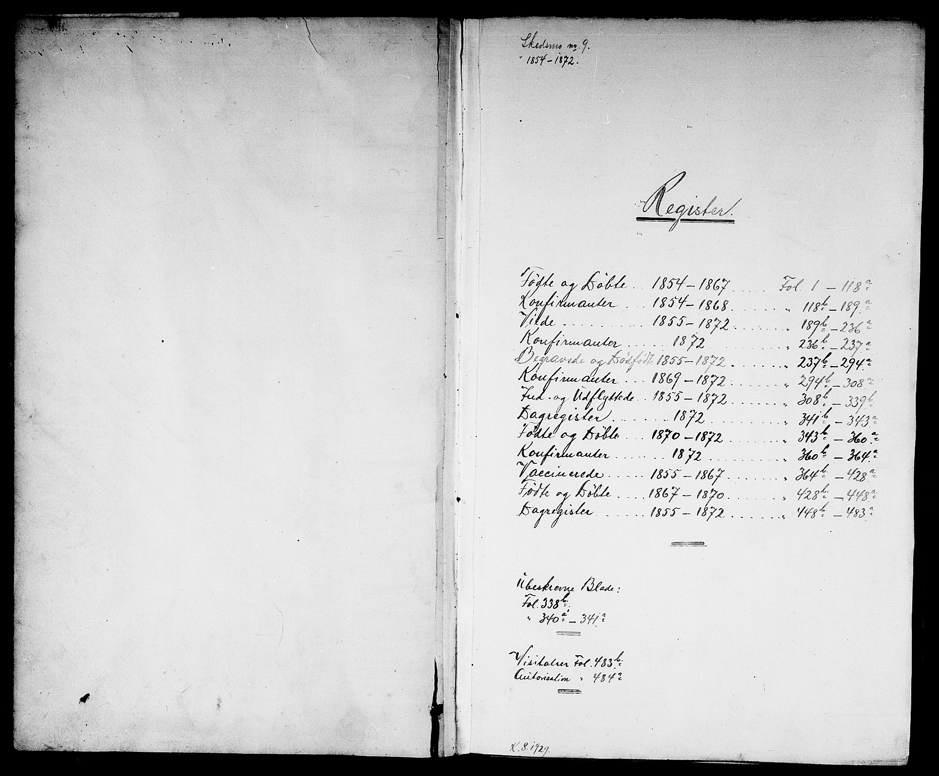 Skedsmo prestekontor Kirkebøker, SAO/A-10033a/G/Ga/L0002: Klokkerbok nr. I 2, 1855-1872