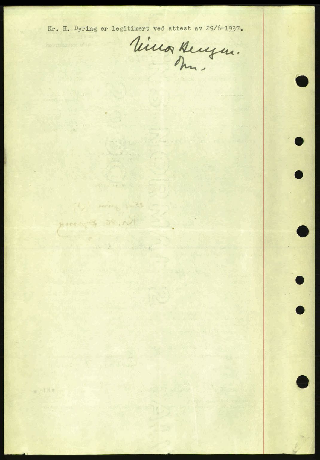 Bamble sorenskriveri, AV/SAKO-A-214/G/Ga/Gag/L0002: Pantebok nr. A-2, 1937-1938, Dagboknr: 729/1937