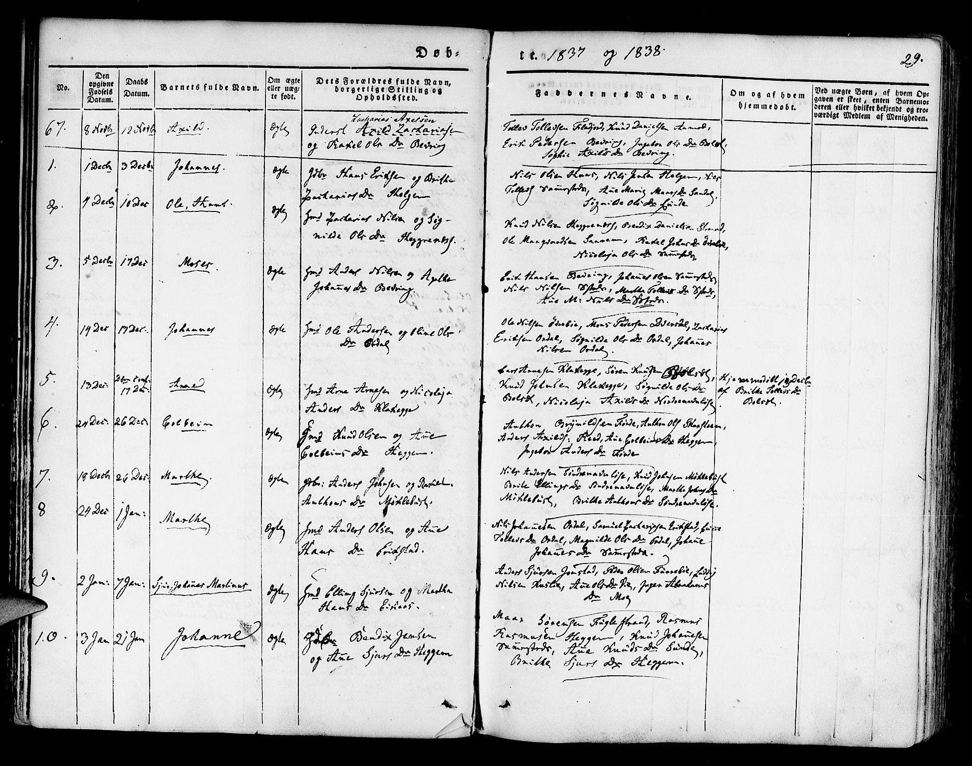 Jølster sokneprestembete, AV/SAB-A-80701/H/Haa/Haaa/L0009: Ministerialbok nr. A 9, 1833-1848, s. 29
