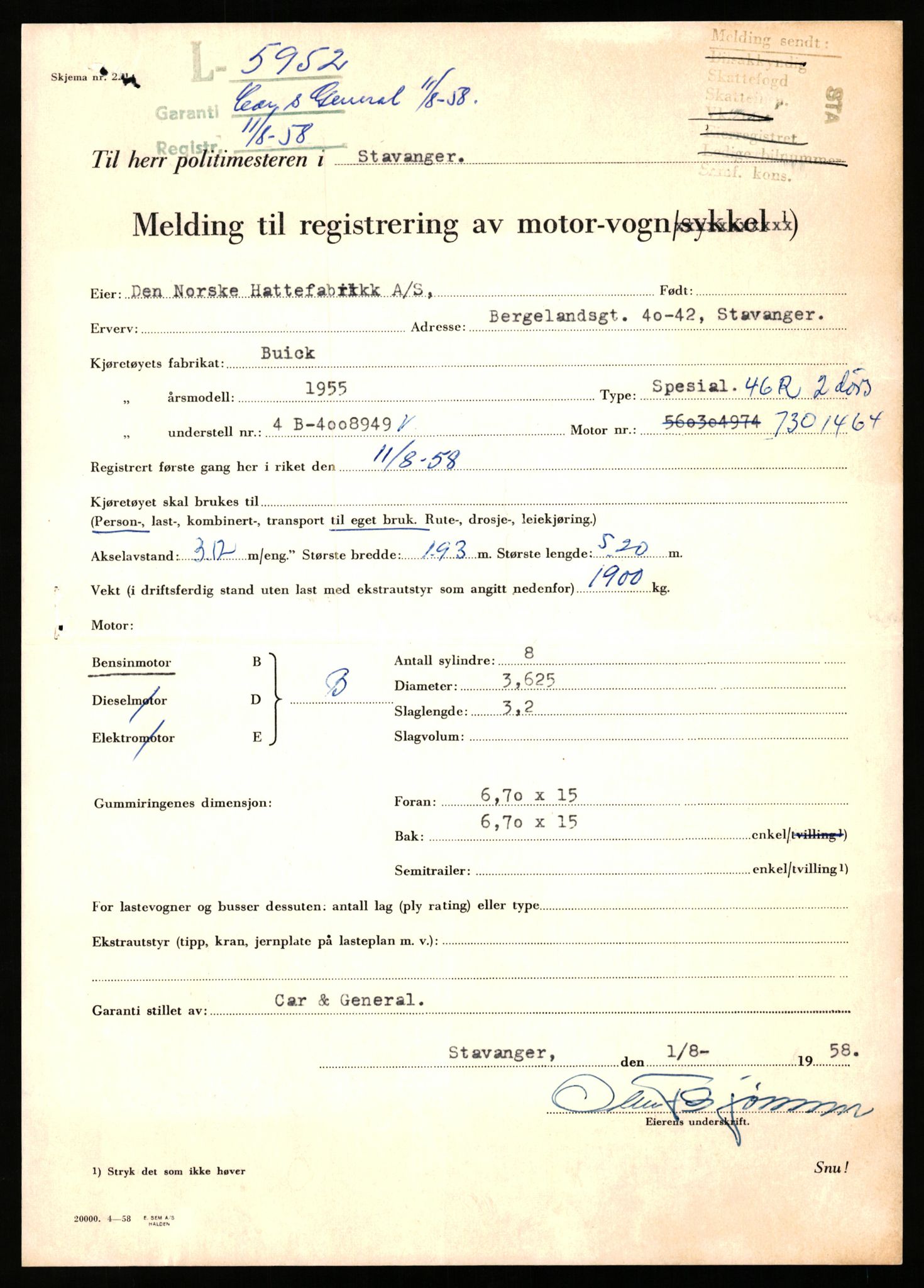 Stavanger trafikkstasjon, AV/SAST-A-101942/0/F/L0016: L-5950 - L-6499, 1930-1971, s. 9