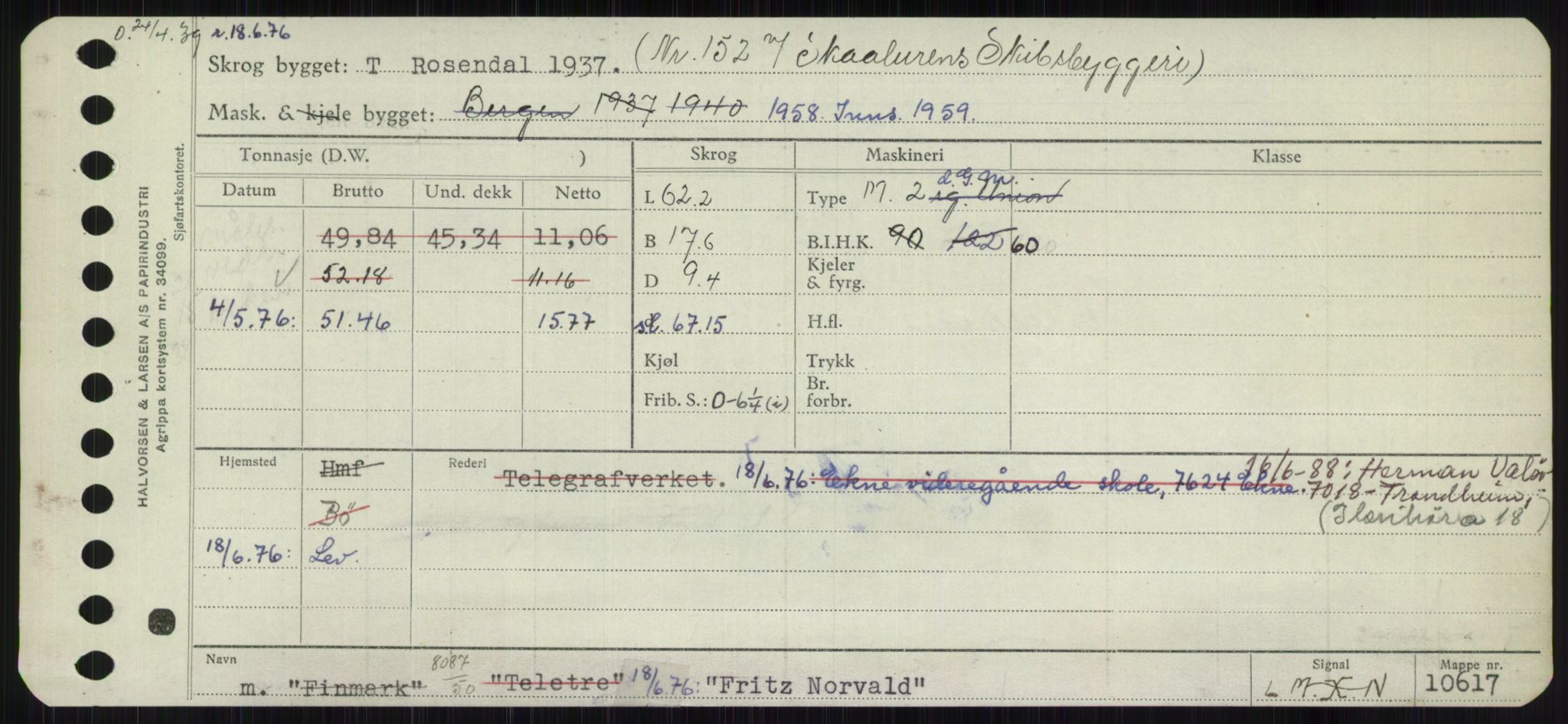 Sjøfartsdirektoratet med forløpere, Skipsmålingen, AV/RA-S-1627/H/Ha/L0002/0001: Fartøy, Eik-Hill / Fartøy, Eik-F, s. 809