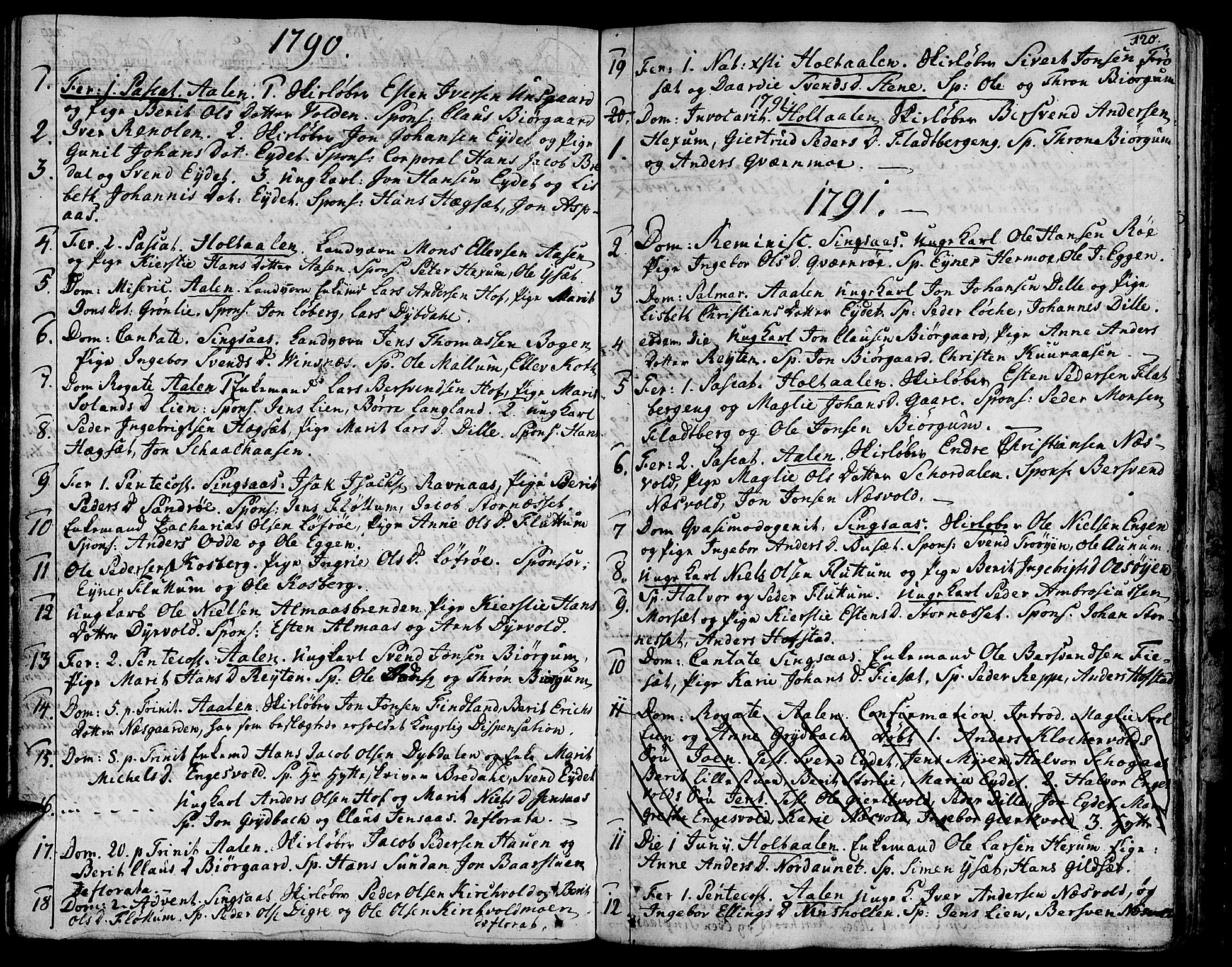 Ministerialprotokoller, klokkerbøker og fødselsregistre - Sør-Trøndelag, AV/SAT-A-1456/685/L0952: Ministerialbok nr. 685A01, 1745-1804, s. 120