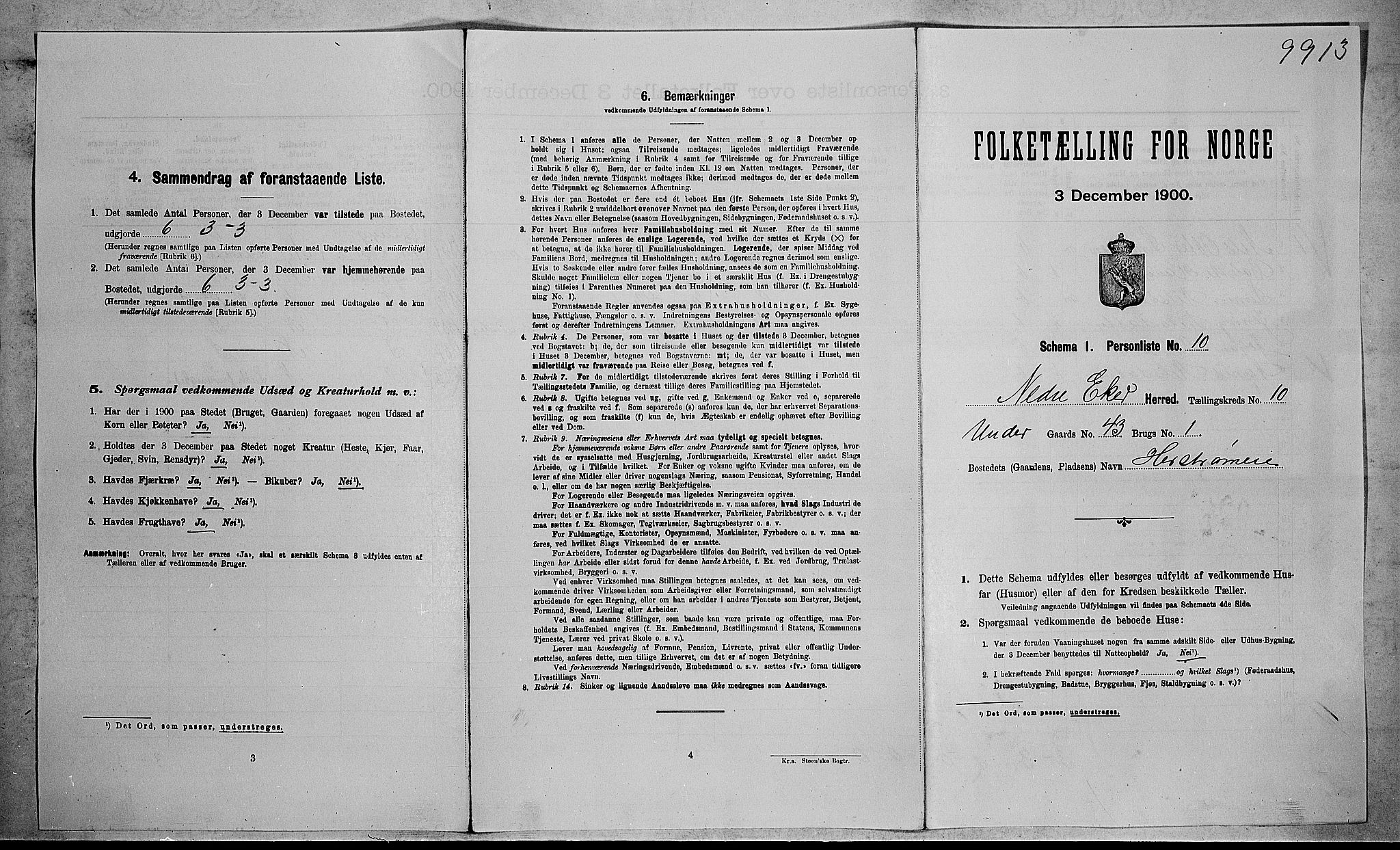 RA, Folketelling 1900 for 0625 Nedre Eiker herred, 1900, s. 1269