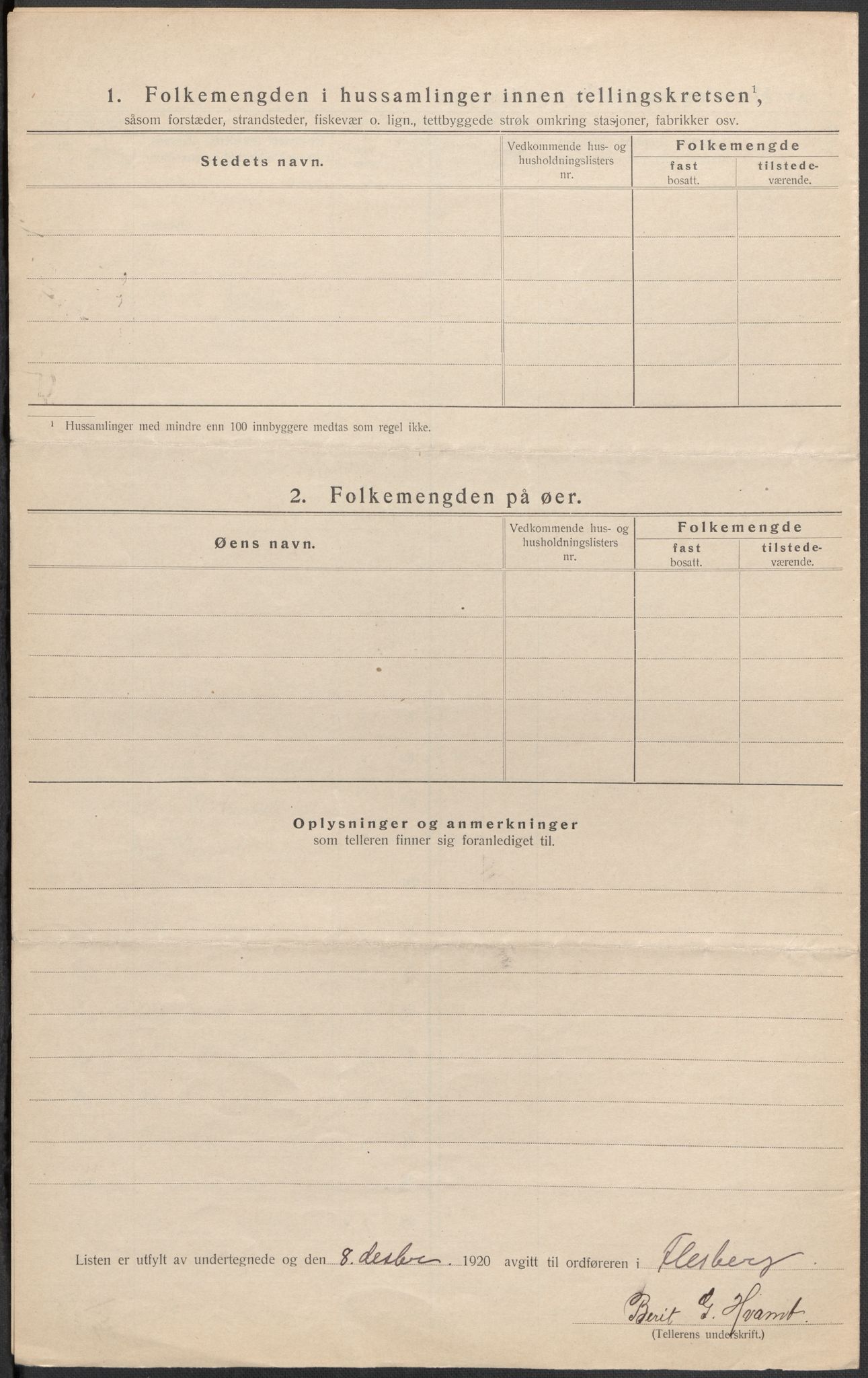 SAKO, Folketelling 1920 for 0631 Flesberg herred, 1920, s. 50