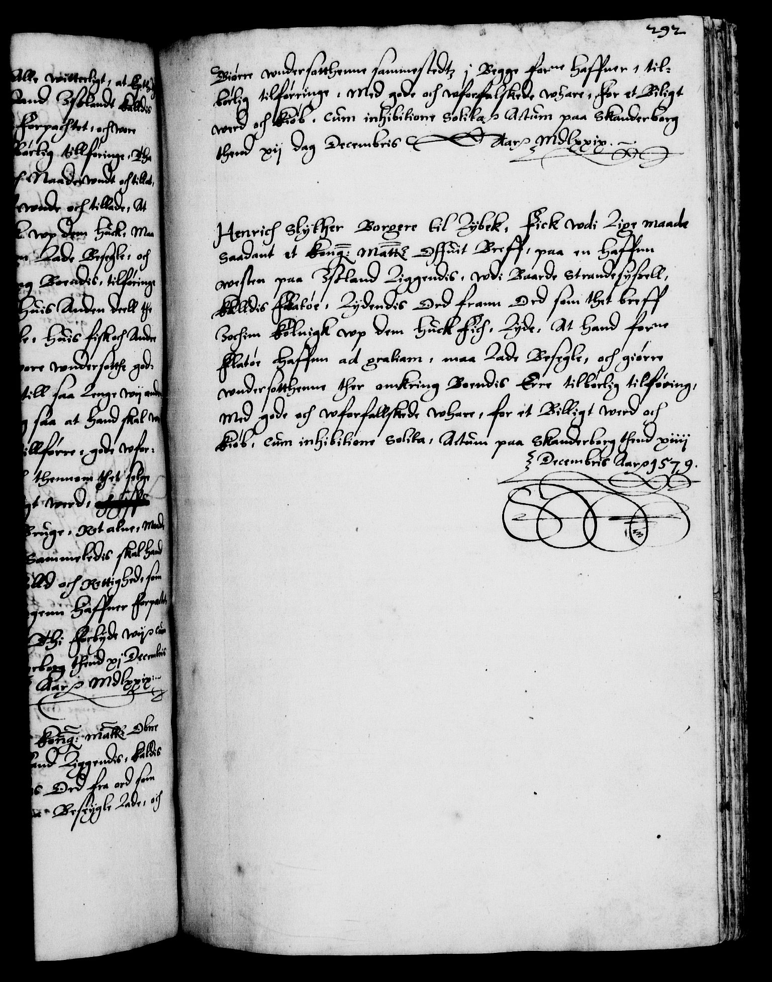 Danske Kanselli 1572-1799, RA/EA-3023/F/Fc/Fca/Fcaa/L0001: Norske registre (mikrofilm), 1572-1588, s. 293b