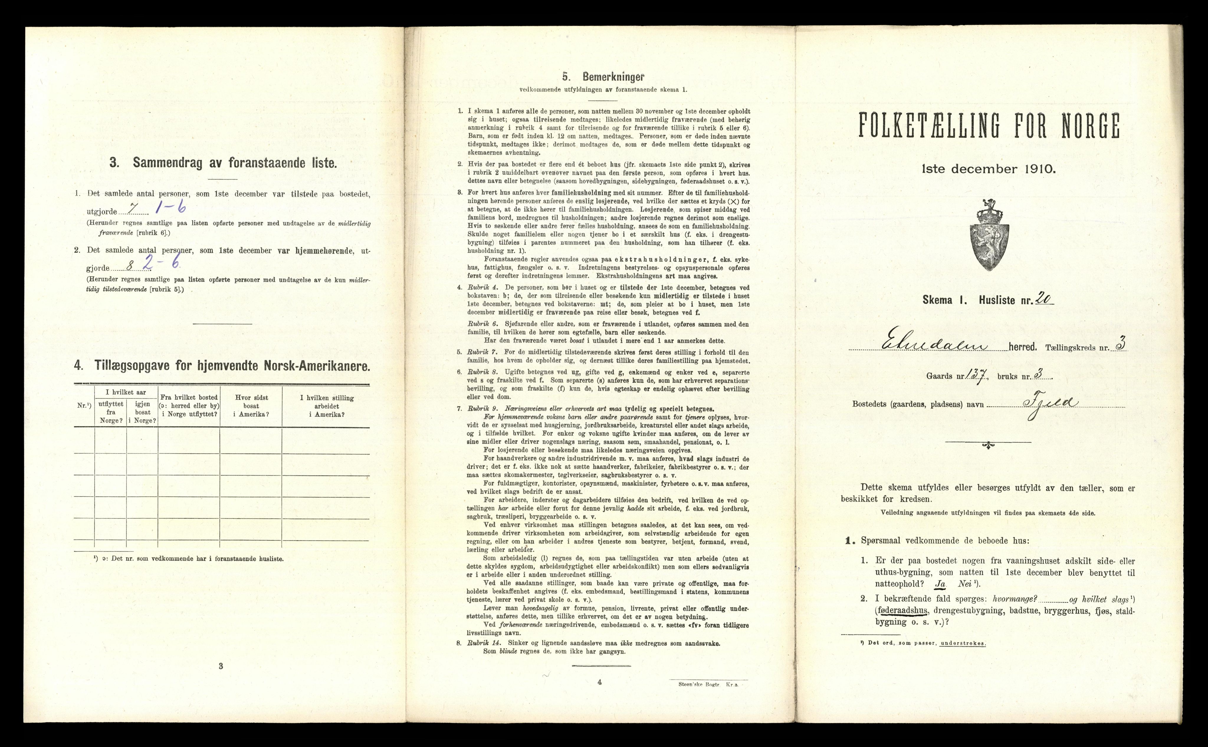 RA, Folketelling 1910 for 0541 Etnedal herred, 1910, s. 281