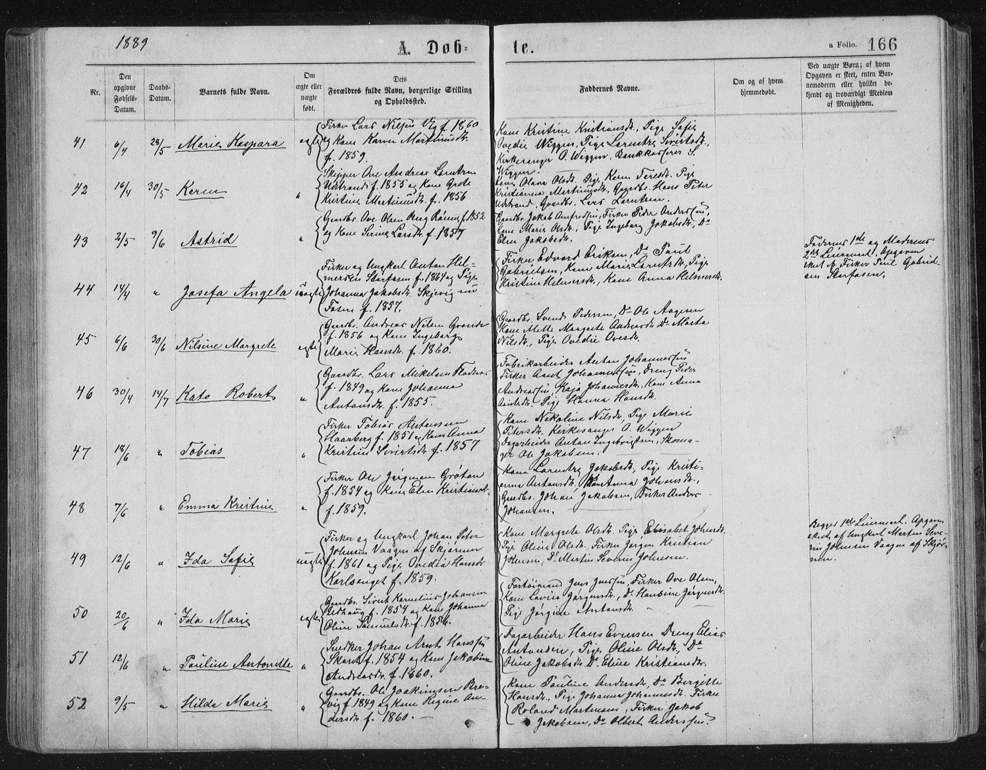 Ministerialprotokoller, klokkerbøker og fødselsregistre - Sør-Trøndelag, SAT/A-1456/659/L0745: Klokkerbok nr. 659C02, 1869-1892, s. 166