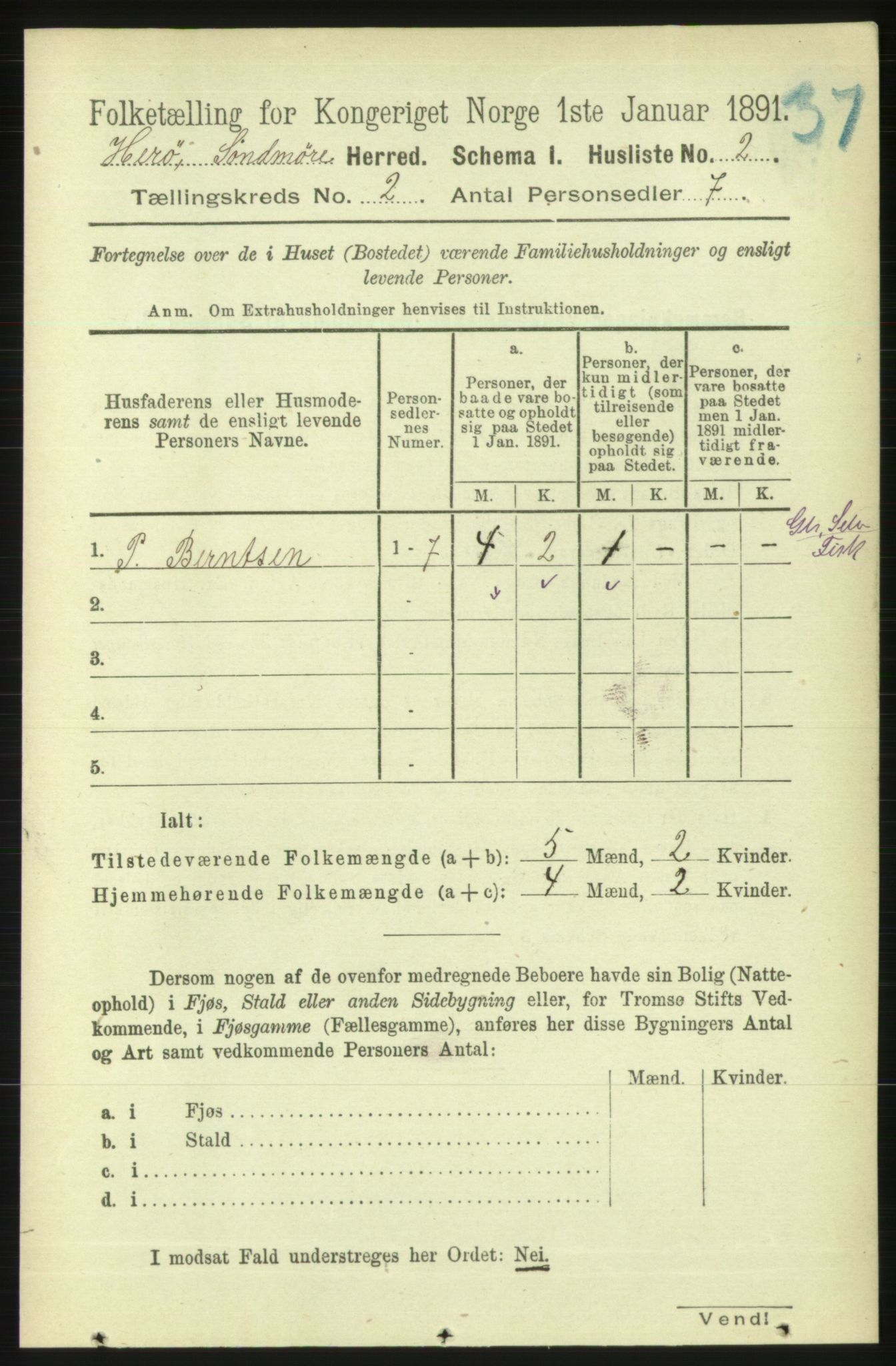 RA, Folketelling 1891 for 1515 Herøy herred, 1891, s. 447