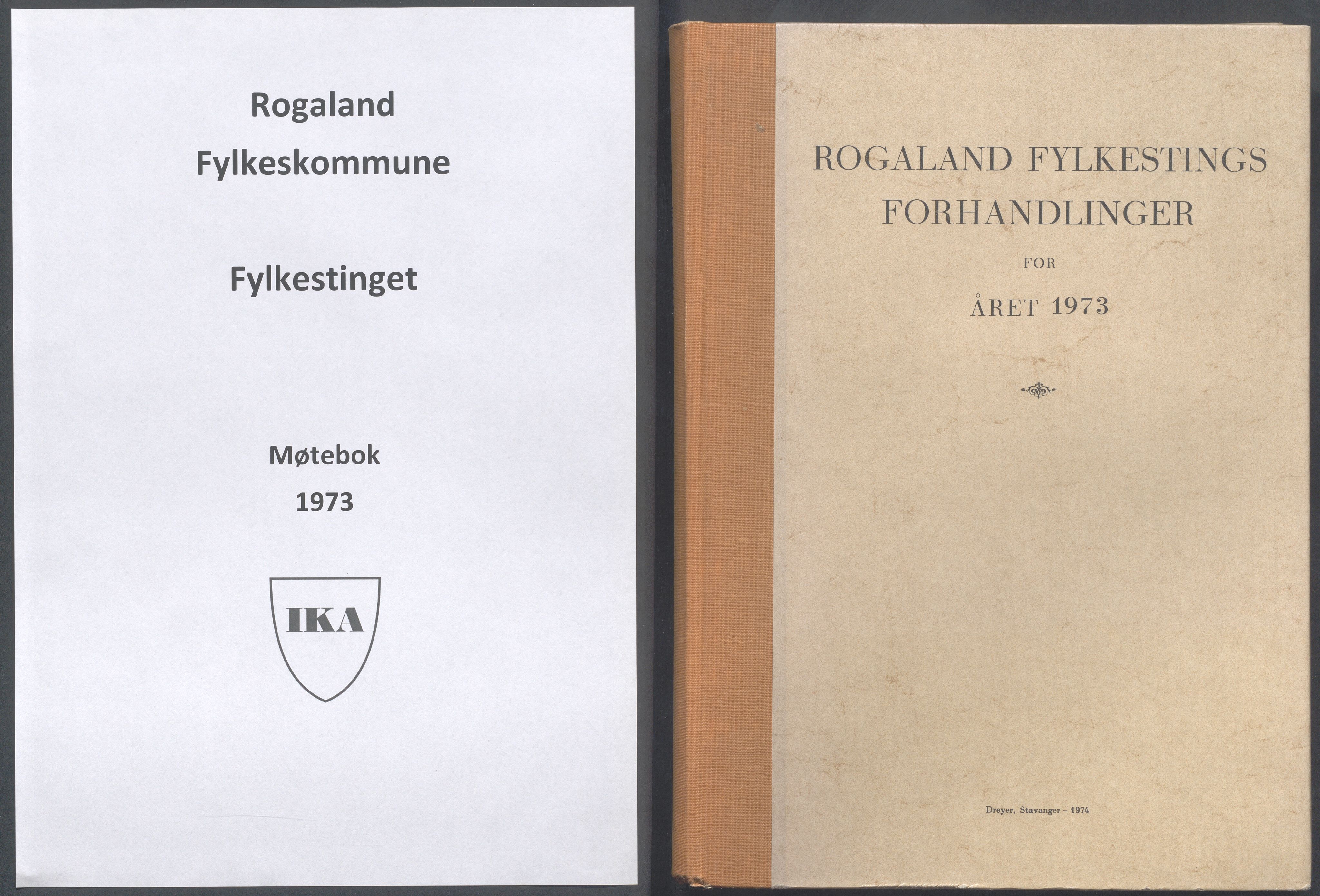 Rogaland fylkeskommune - Fylkesrådmannen , IKAR/A-900/A/Aa/Aaa/L0093: Møtebok , 1973