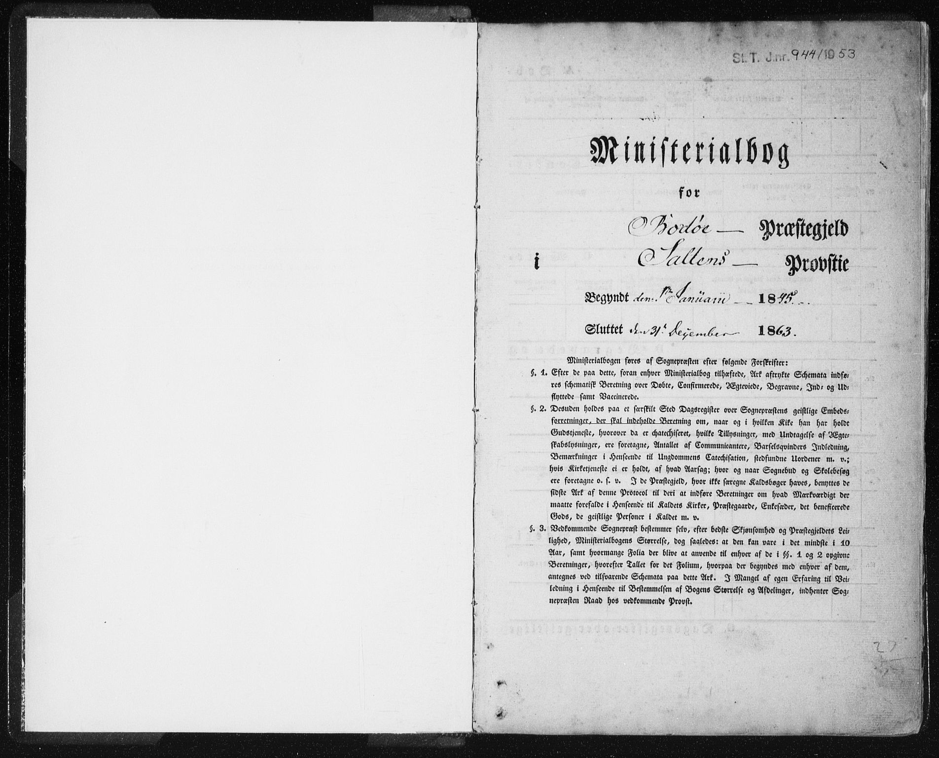 Ministerialprotokoller, klokkerbøker og fødselsregistre - Nordland, AV/SAT-A-1459/801/L0007: Ministerialbok nr. 801A07, 1845-1863