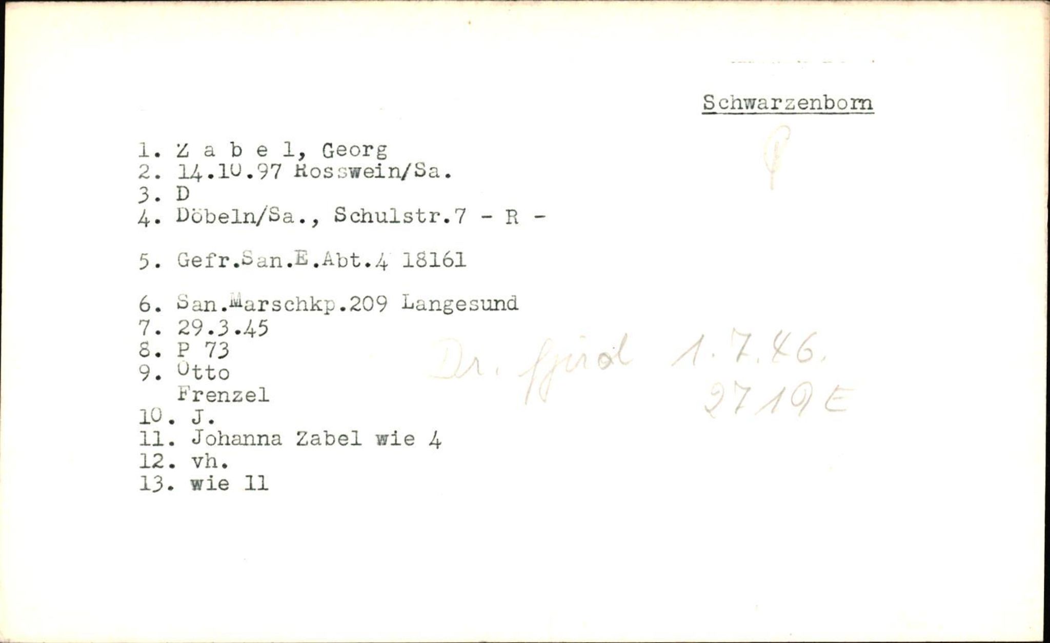 Hjemsendte tyskere , RA/RAFA-6487/D/Db/L0029: Wilke-Zywitz, 1945-1947, s. 775