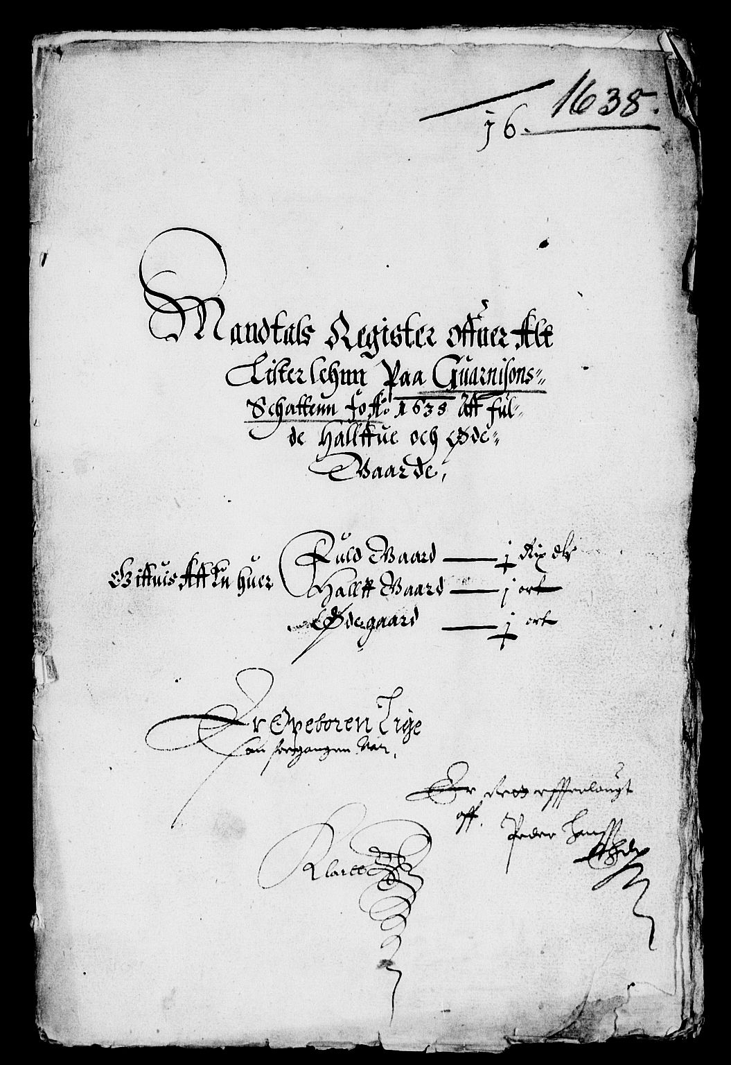 Rentekammeret inntil 1814, Reviderte regnskaper, Lensregnskaper, RA/EA-5023/R/Rb/Rbr/L0011: Lista len, 1636-1639