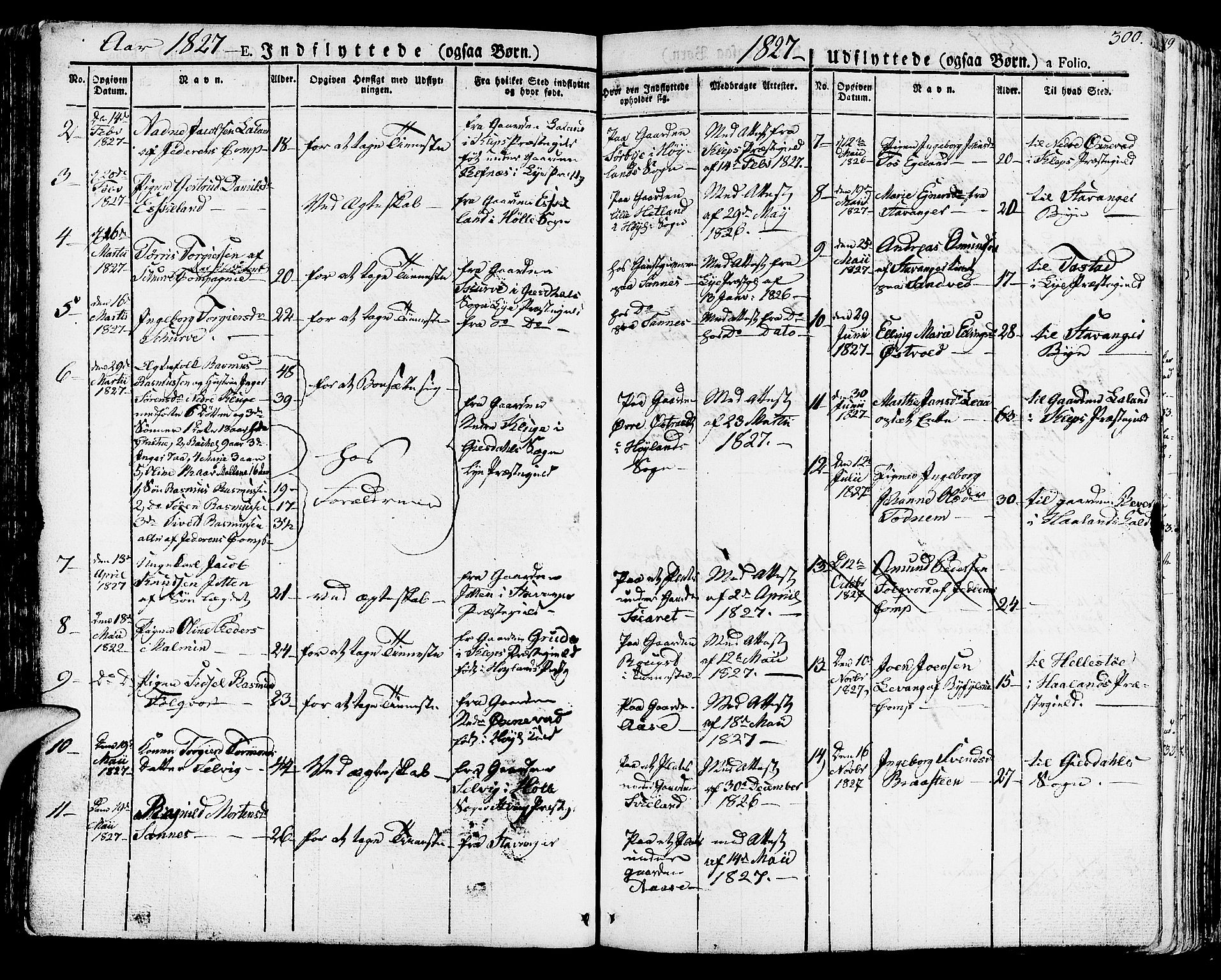 Høyland sokneprestkontor, SAST/A-101799/001/30BA/L0007: Ministerialbok nr. A 7 /1, 1825-1841, s. 300