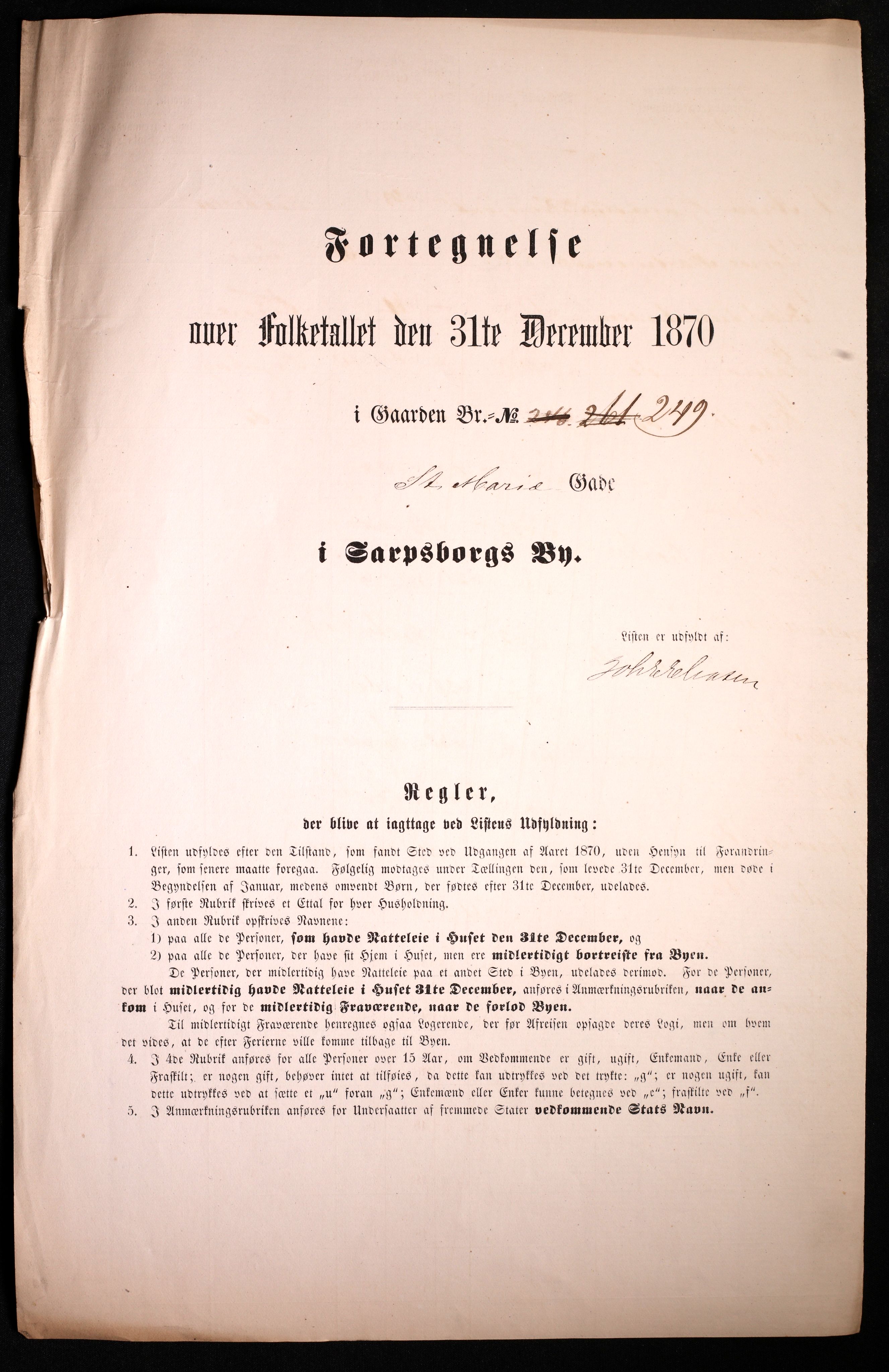 RA, Folketelling 1870 for 0102 Sarpsborg kjøpstad, 1870, s. 117