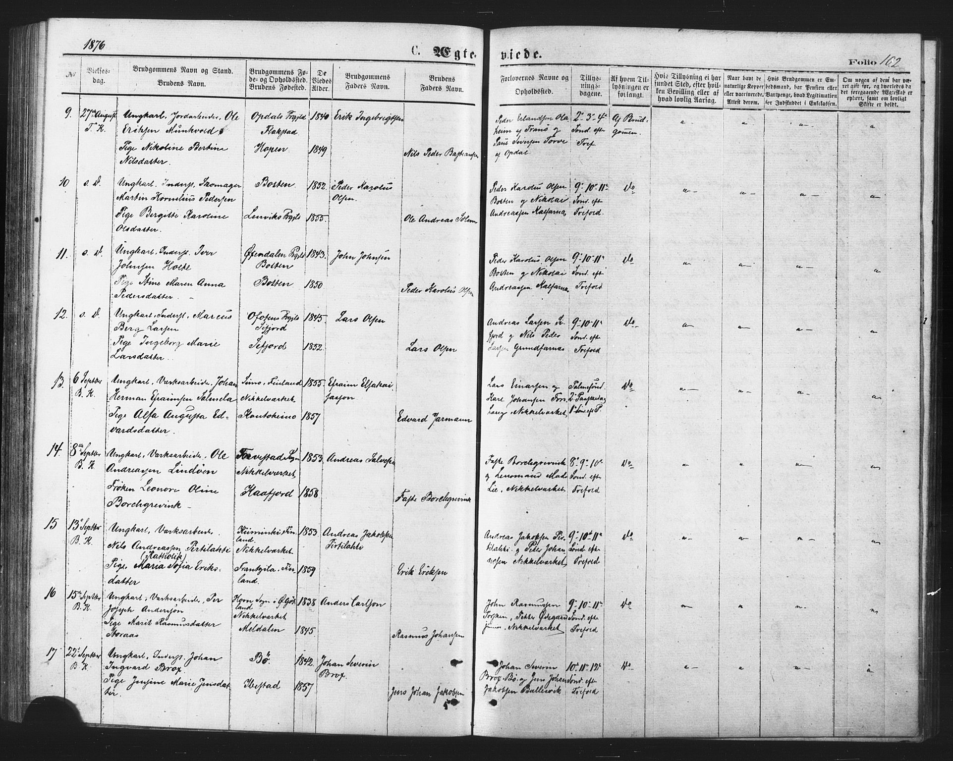 Berg sokneprestkontor, SATØ/S-1318/G/Ga/Gaa/L0003kirke: Ministerialbok nr. 3, 1872-1879, s. 102
