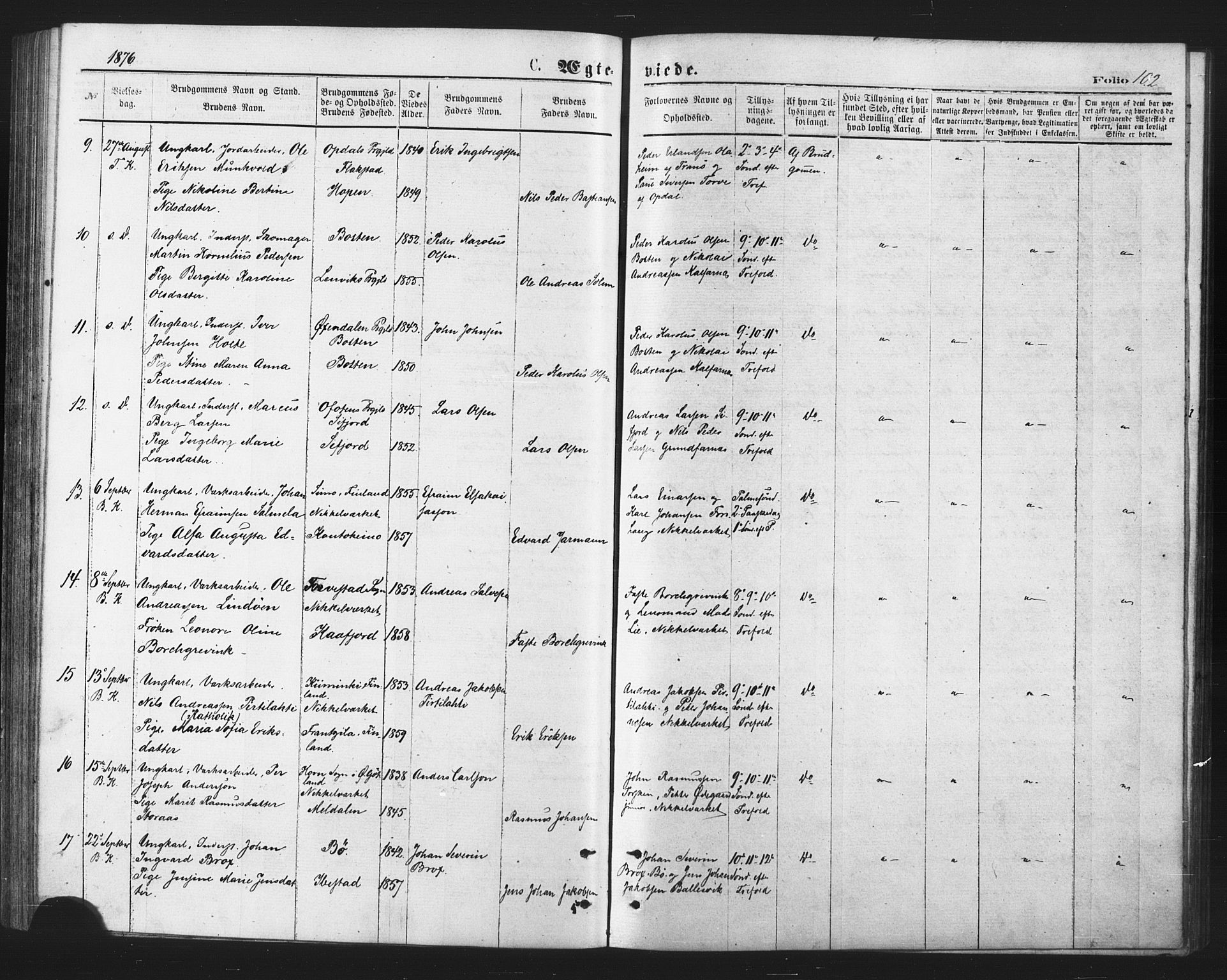 Berg sokneprestkontor, AV/SATØ-S-1318/G/Ga/Gaa/L0003kirke: Ministerialbok nr. 3, 1872-1879, s. 102