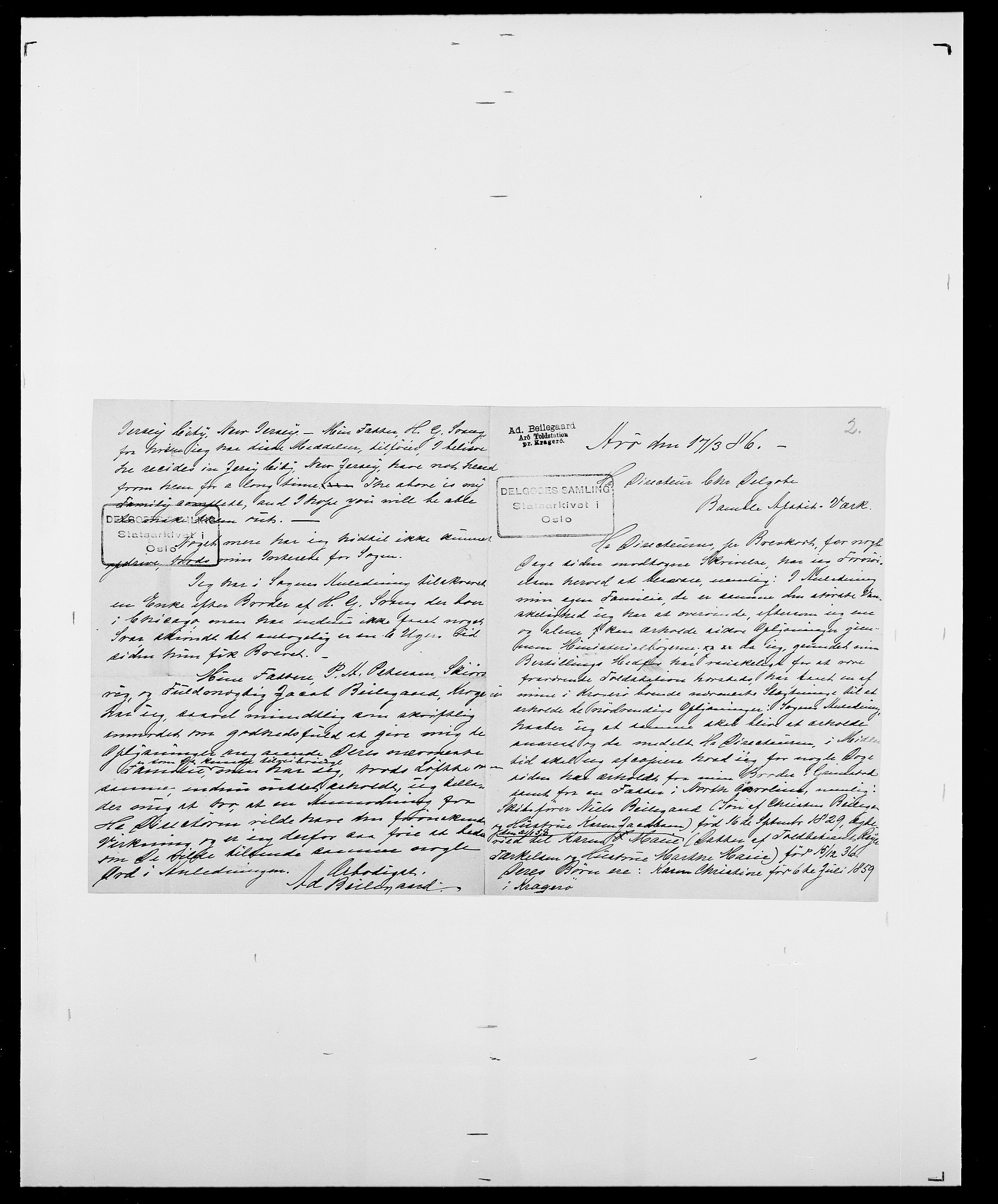 Delgobe, Charles Antoine - samling, AV/SAO-PAO-0038/D/Da/L0003: Barca - Bergen, s. 705