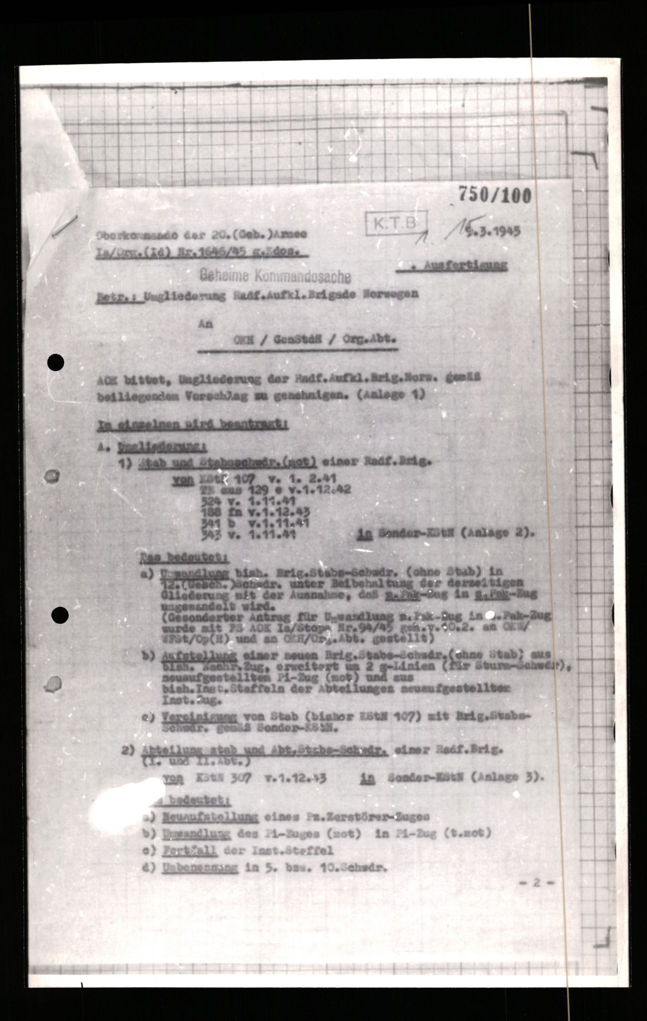 Forsvarets Overkommando. 2 kontor. Arkiv 11.4. Spredte tyske arkivsaker, AV/RA-RAFA-7031/D/Dar/Dara/L0008: Krigsdagbøker for 20. Gebirgs-Armee-Oberkommando (AOK 20), 1945, s. 370