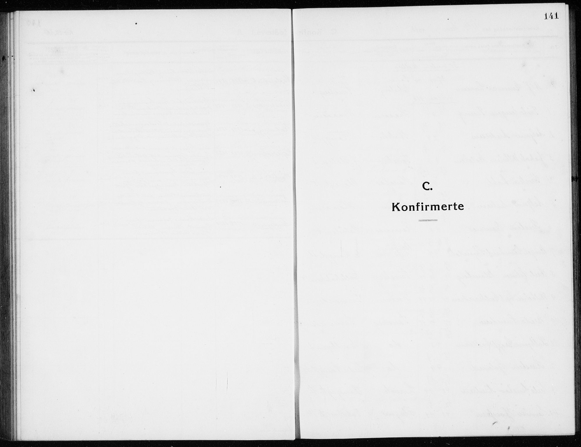 Tønsberg kirkebøker, SAKO/A-330/G/Ga/L0009: Klokkerbok nr. 9, 1913-1920, s. 141